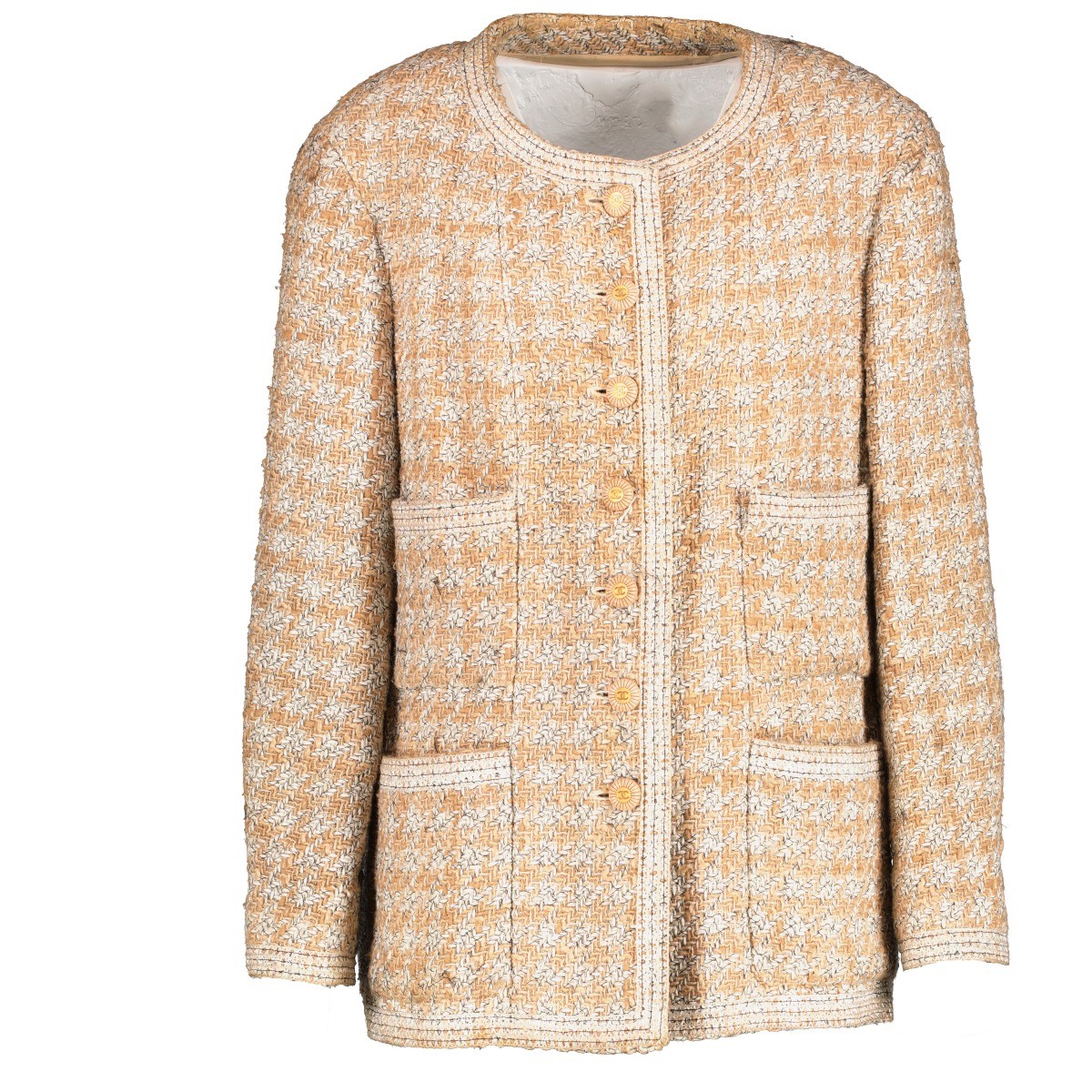 Chanel 93P Runway Beige Tweed Jacket/Skirt Set ○ Labellov ○ Buy