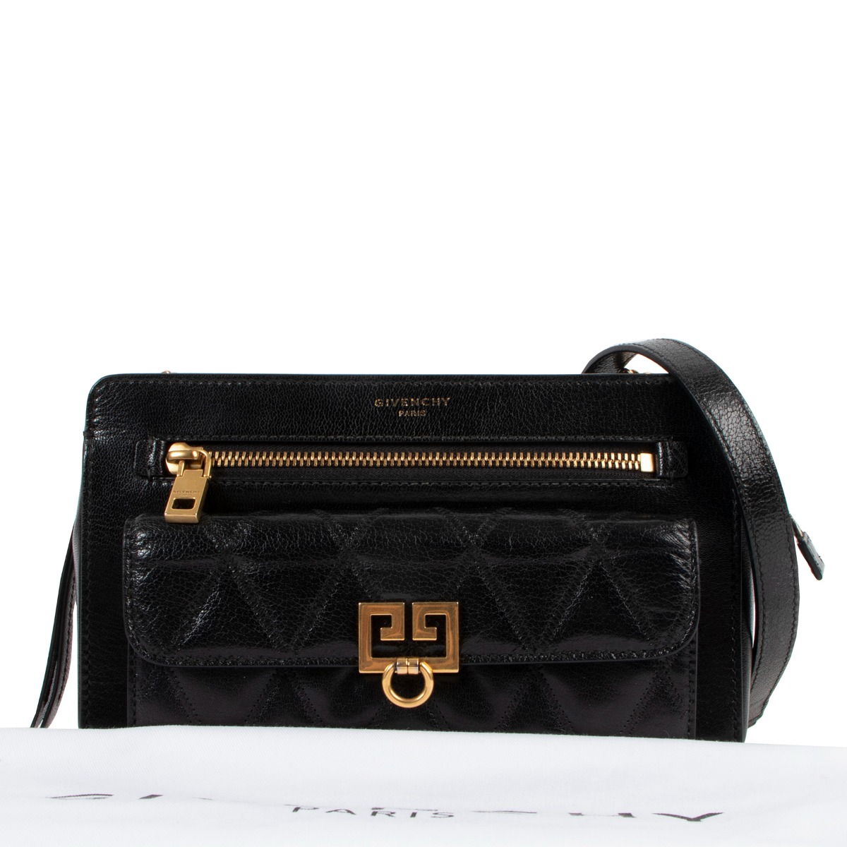 Givenchy Black Pocket Leather Crossbody Bag Labellov Buy and