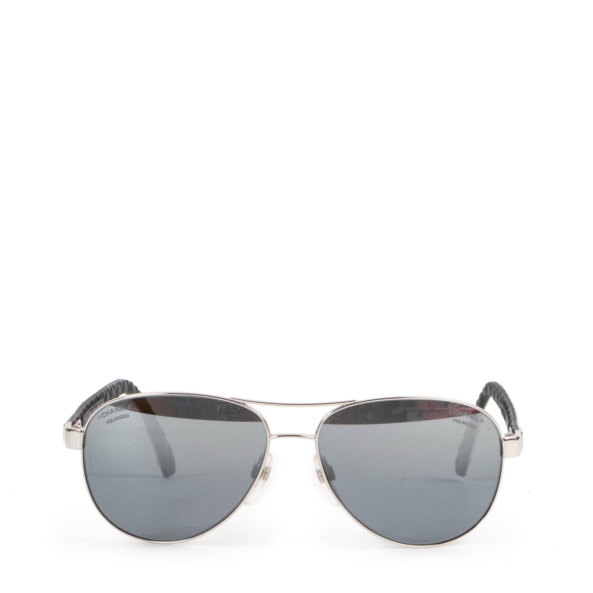 Chanel White Polarized Aviator Sunglasses 4204-Q ○ Labellov