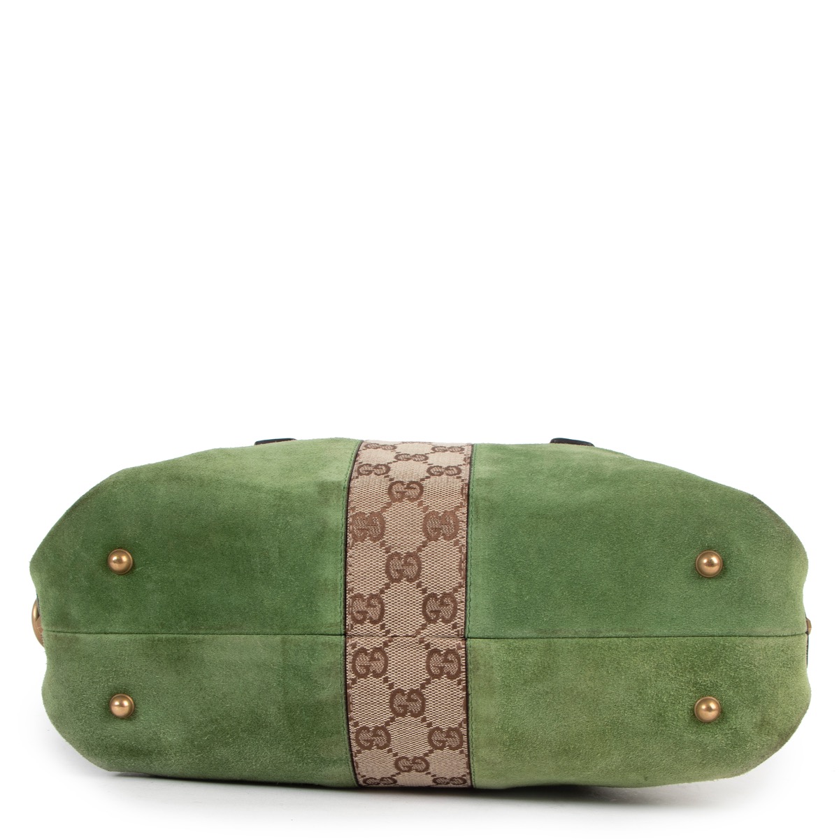 Green suede gucci bag clearance
