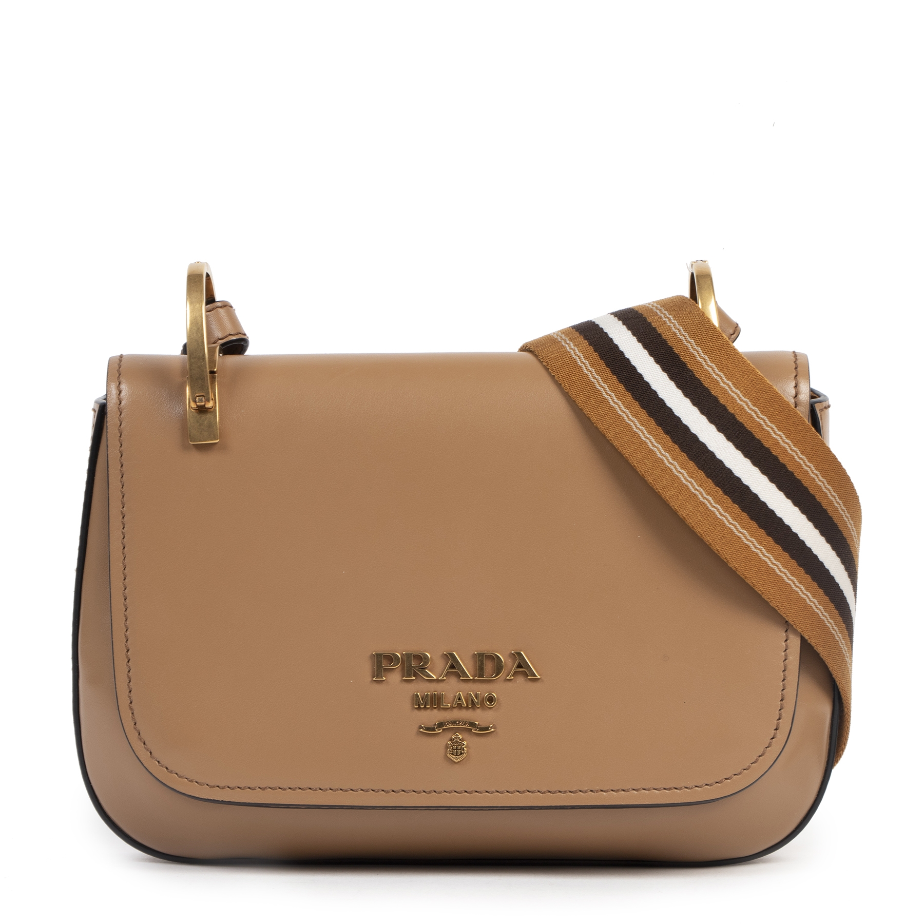 Prada Camel Color Strap Crossbody Bag Labellov Buy and Sell Authentic Luxury