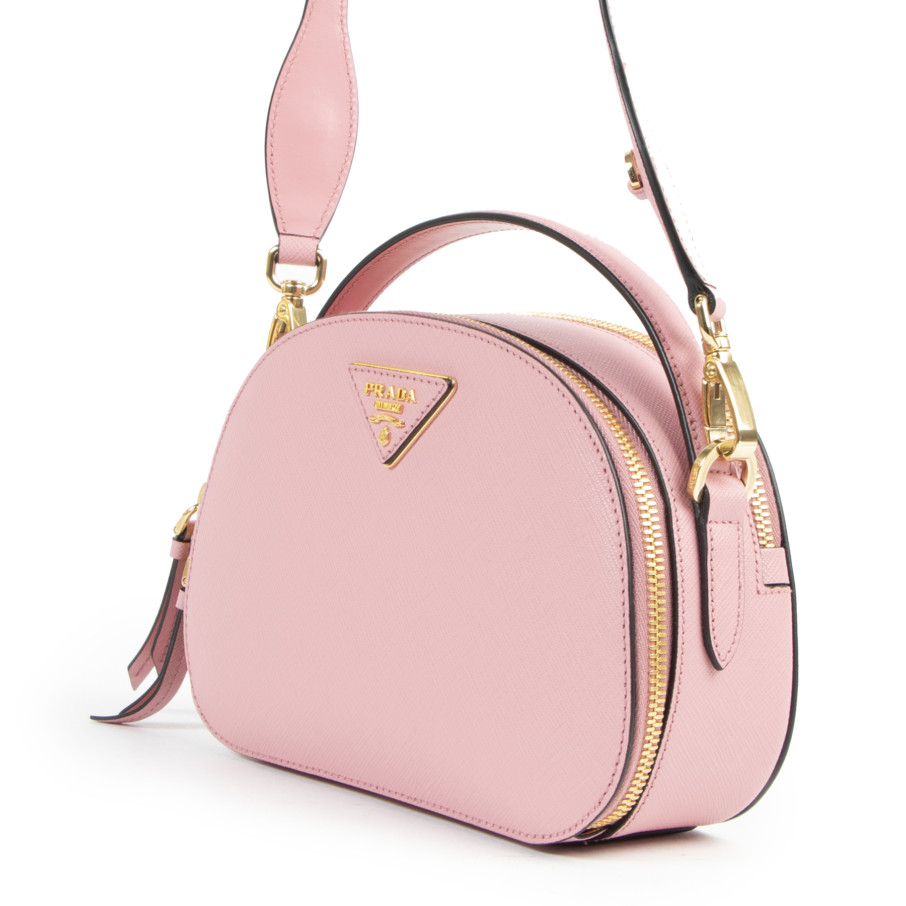 Prada Pink Saffiano Leather Odette Bag ○ Labellov ○ Buy and Sell