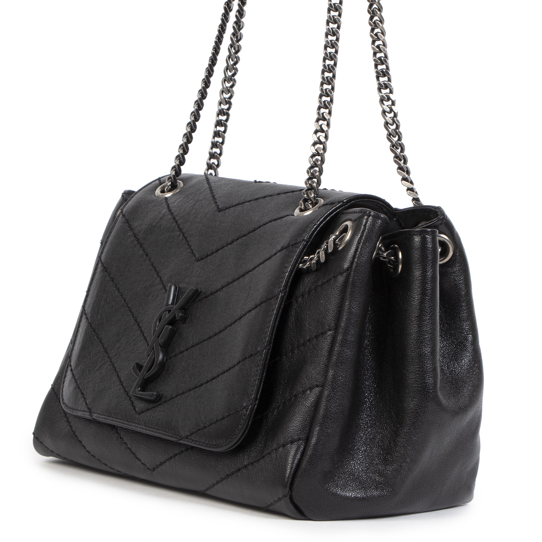 Saint Laurent Black Nolita Small Shoulder Bag ○ Labellov ○ Buy - Main Image