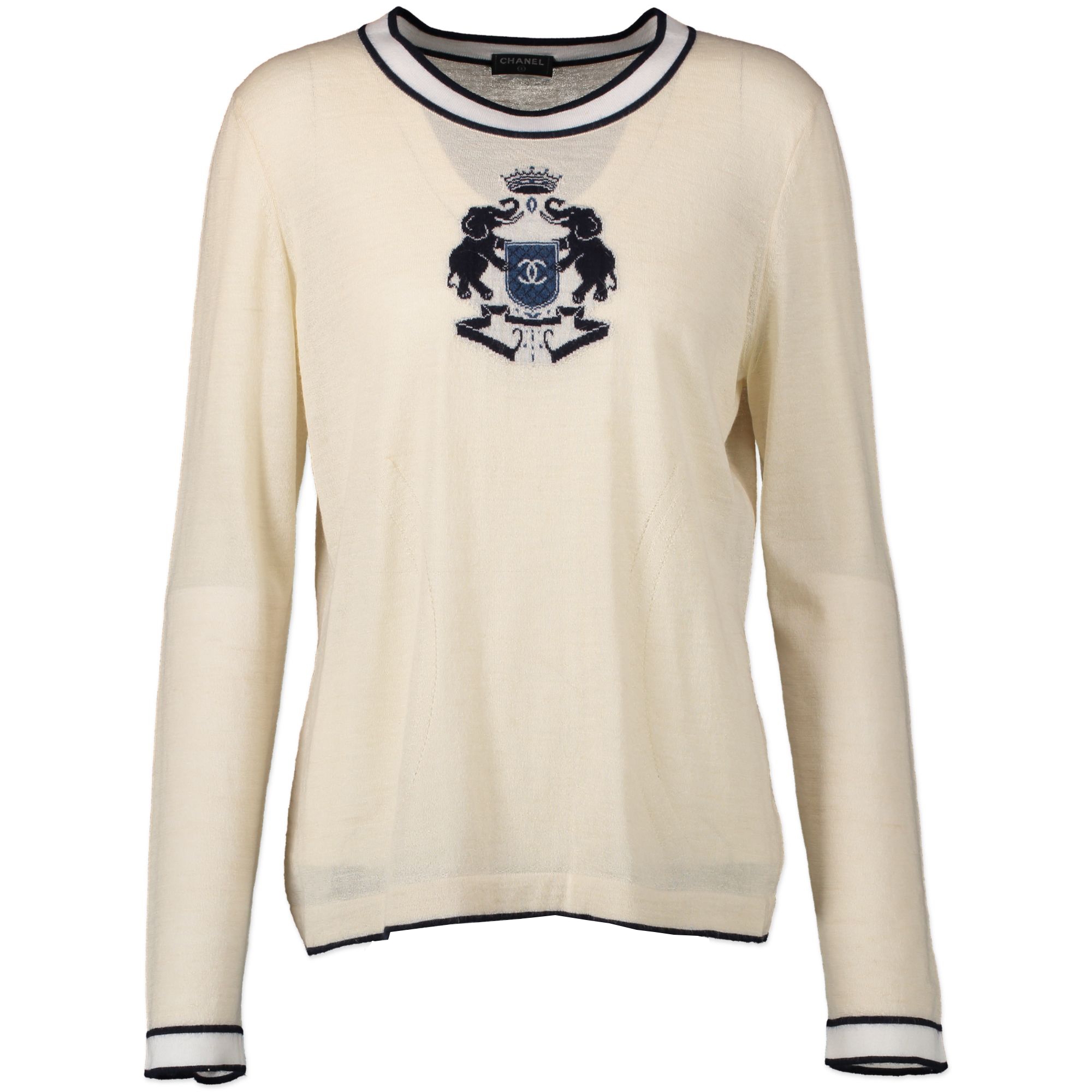 White chanel jumper online