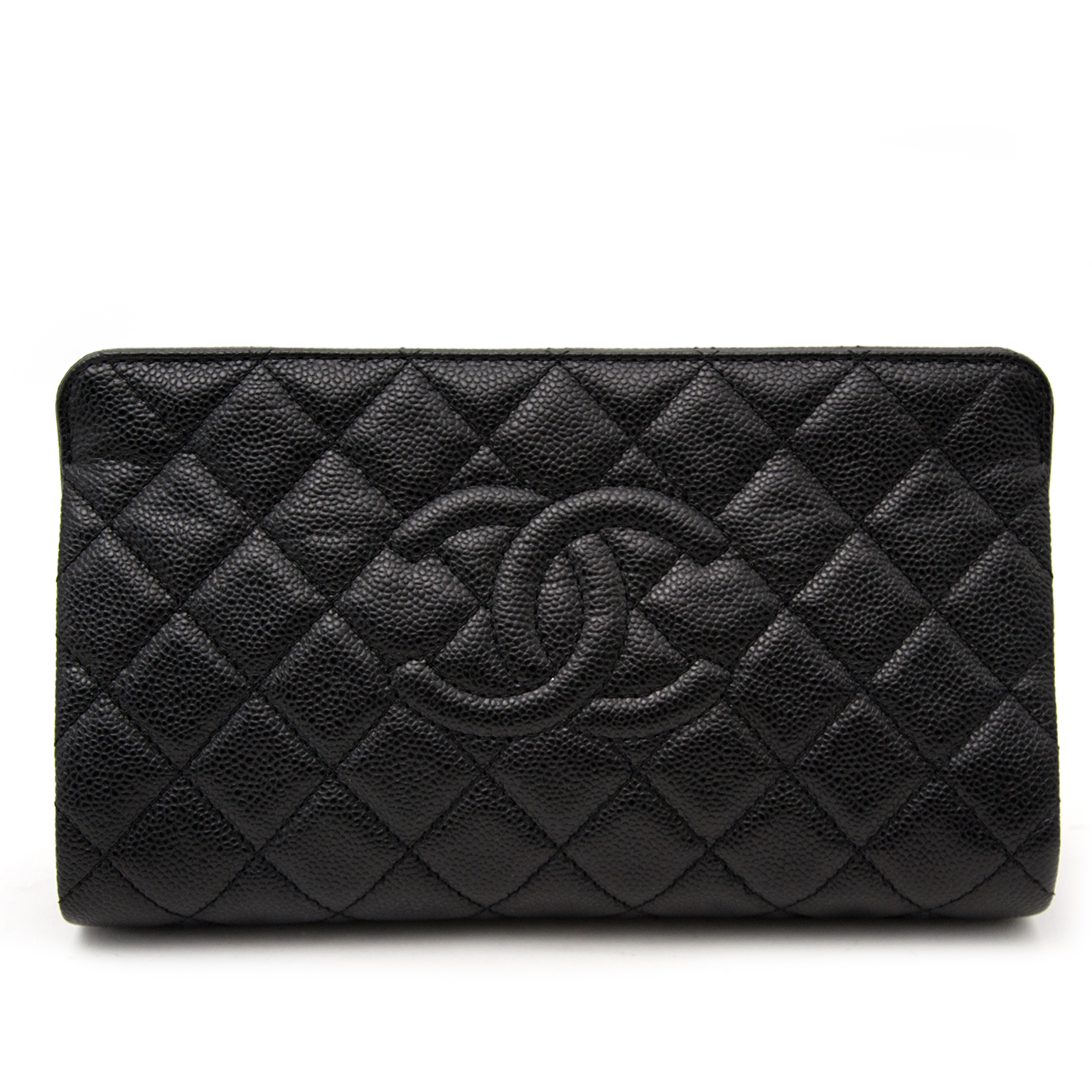 Chanel Black Caviar Quilted CC Clutch Bag ○ Labellov ○ Buy and Sell Authentic Luxury Chanel Black Caviar Quilted CC Clutch Bag ○ Labellov ○ Buy and Sell Authentic Luxury