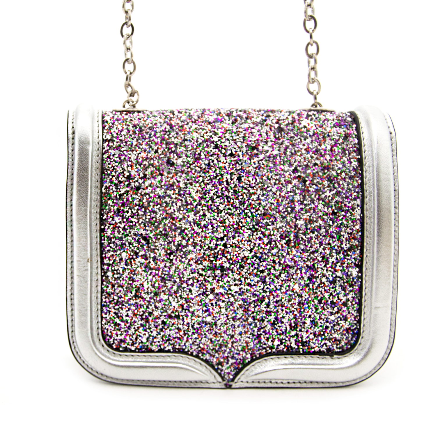 Alexander McQueen Multi Color Glitter Mini Heroine Bag ○ Labellov