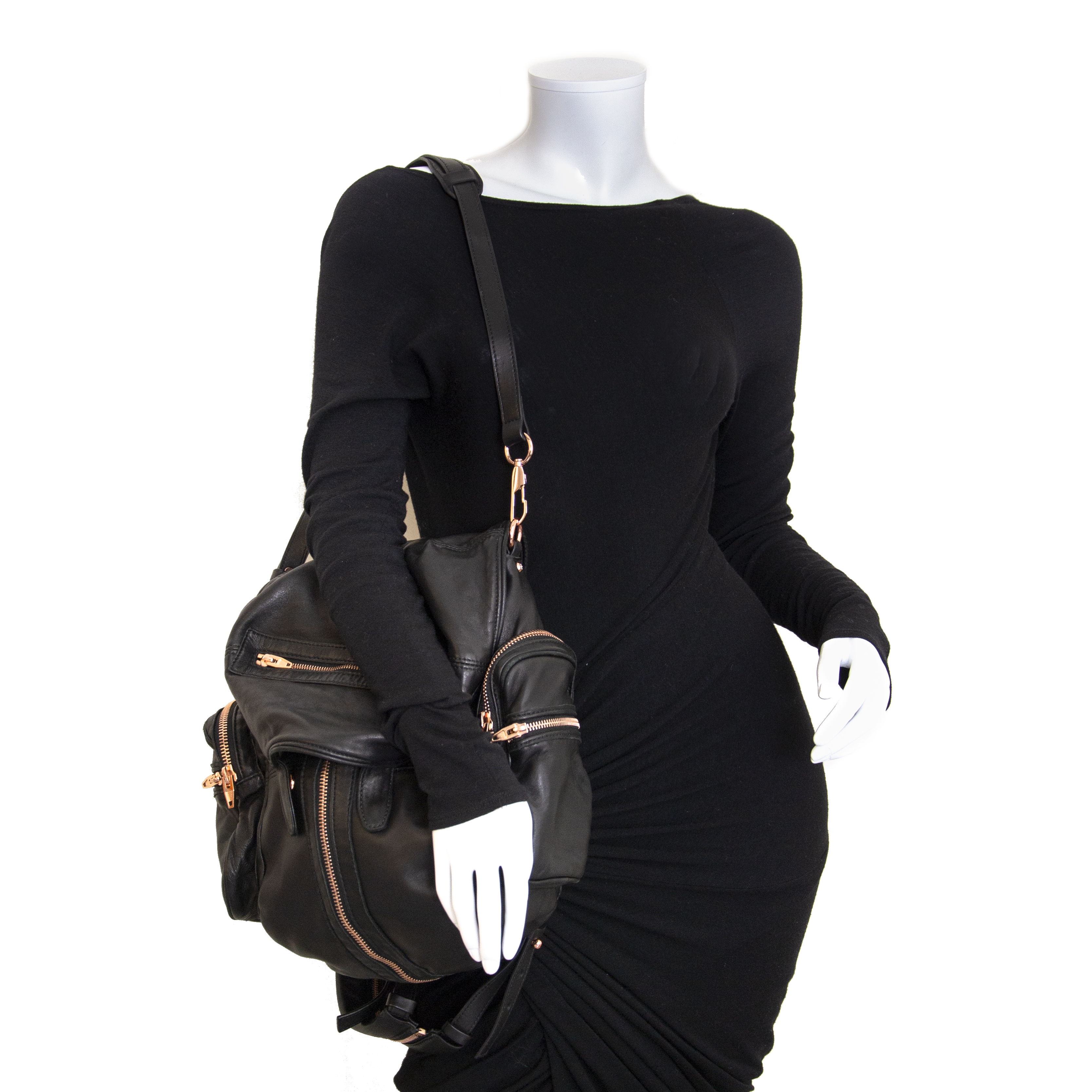 Alexander Wang Marti Rose Gold Zipper Backpack ○ Labellov ○ Buy