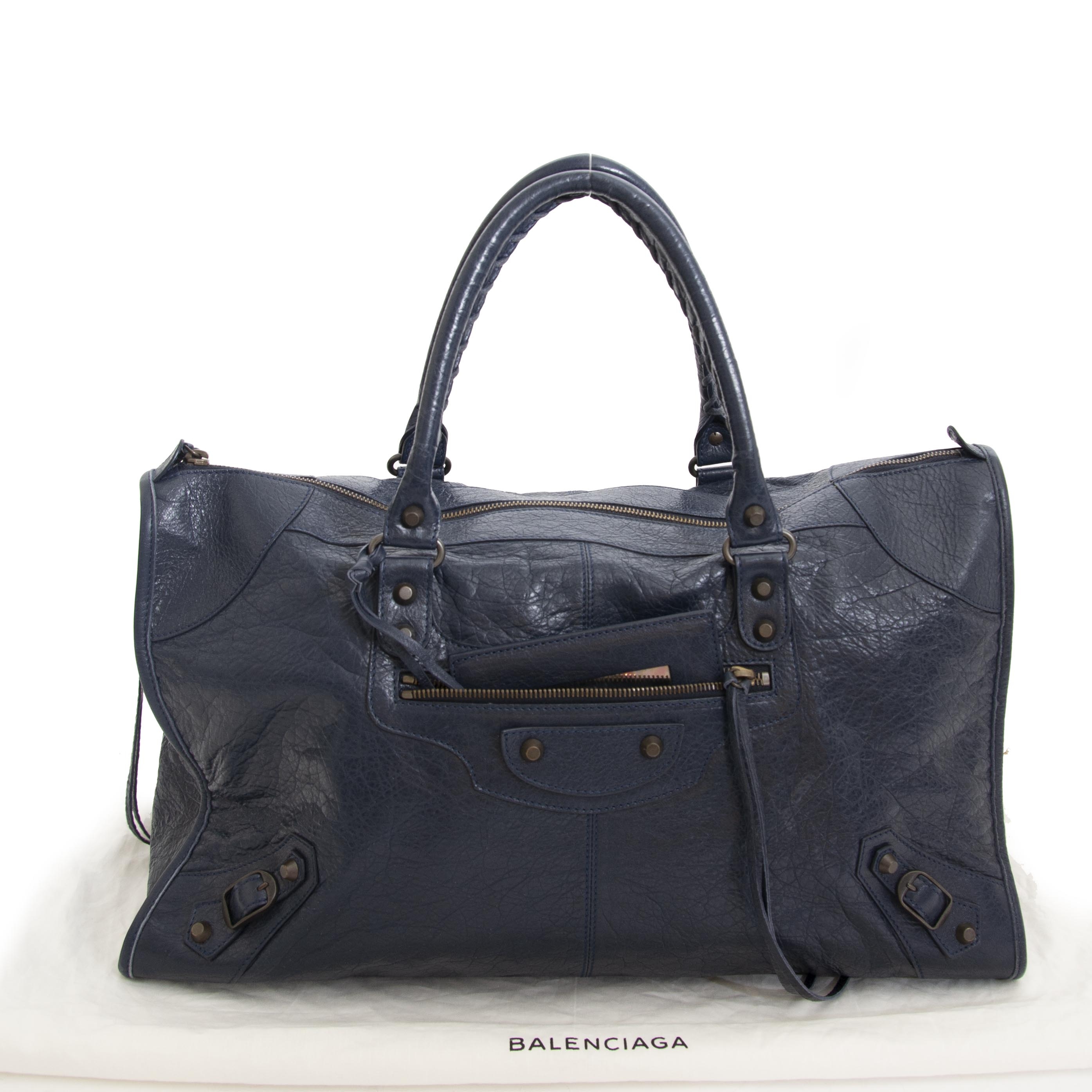 Balenciaga Blue Obscur Leather Work Bag ○ Labellov ○ Buy and