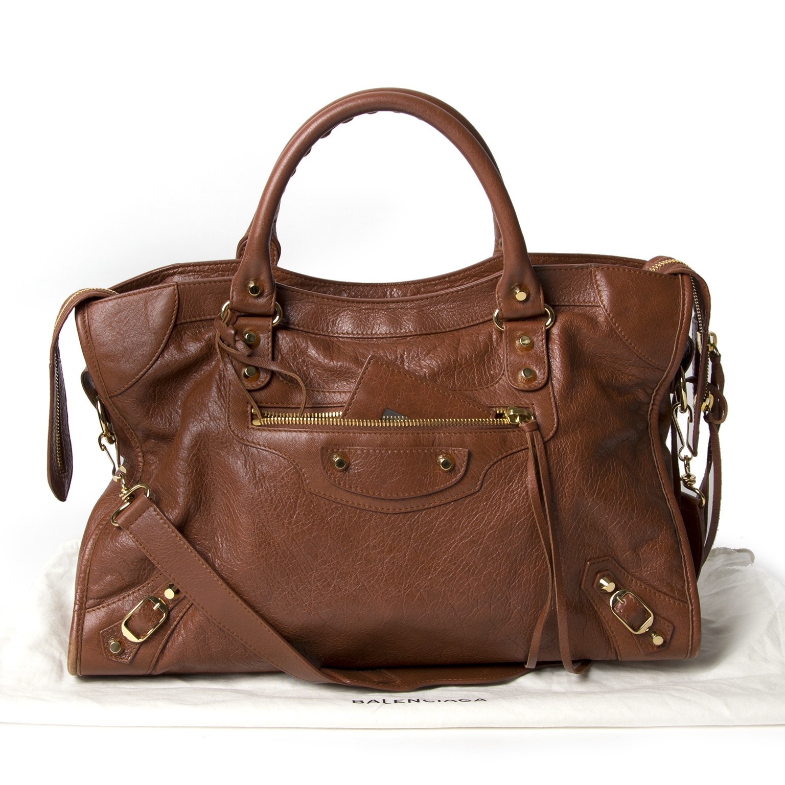 24AW new/BALENCIAGA Le Cityスモールレザートート Bag Brown Balenciaga Small Le City Tote Bag | Brown | FARFETCH