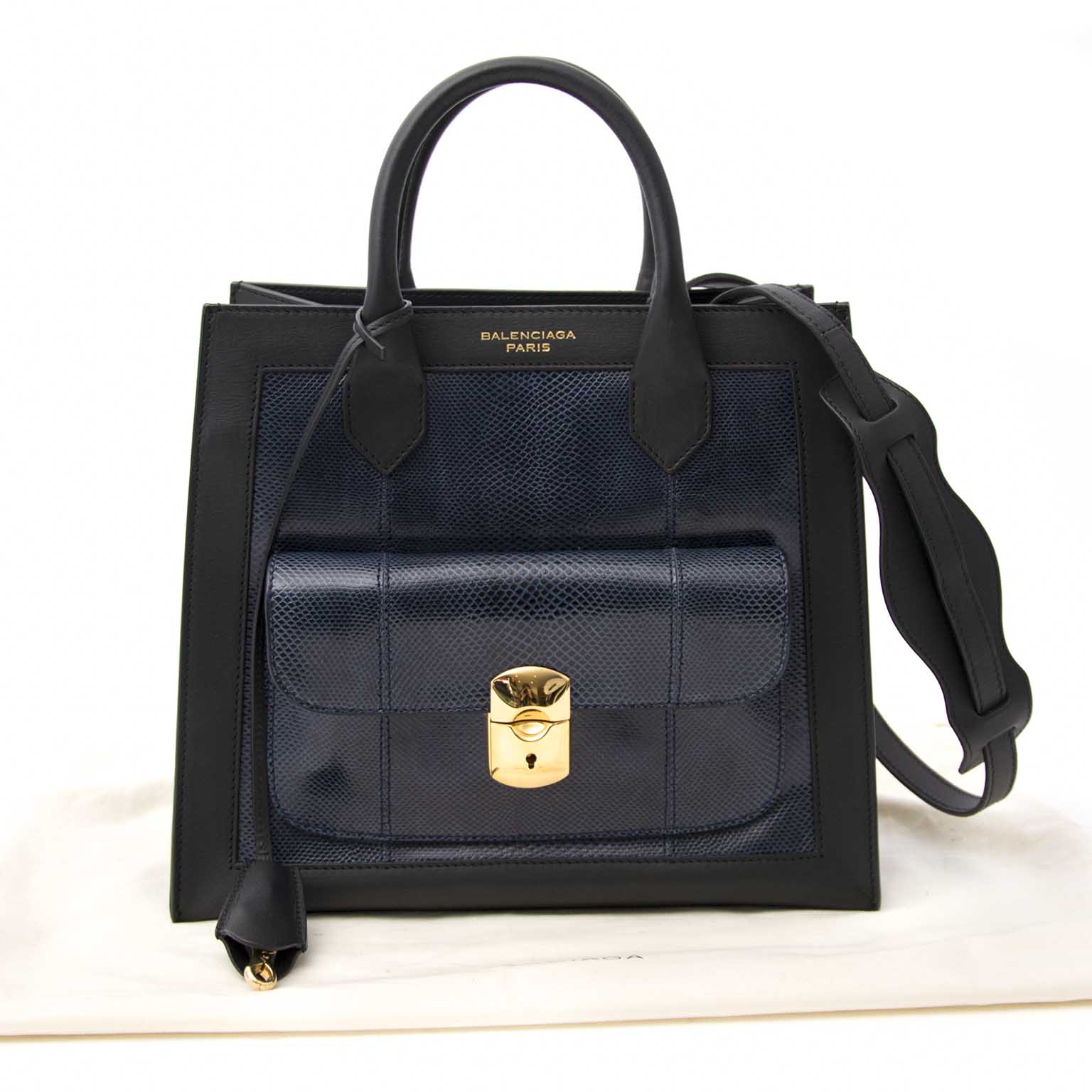 Balenciaga Padlock Mini Afternoon Snake Tote ○ Labellov ○ Buy - Main Image