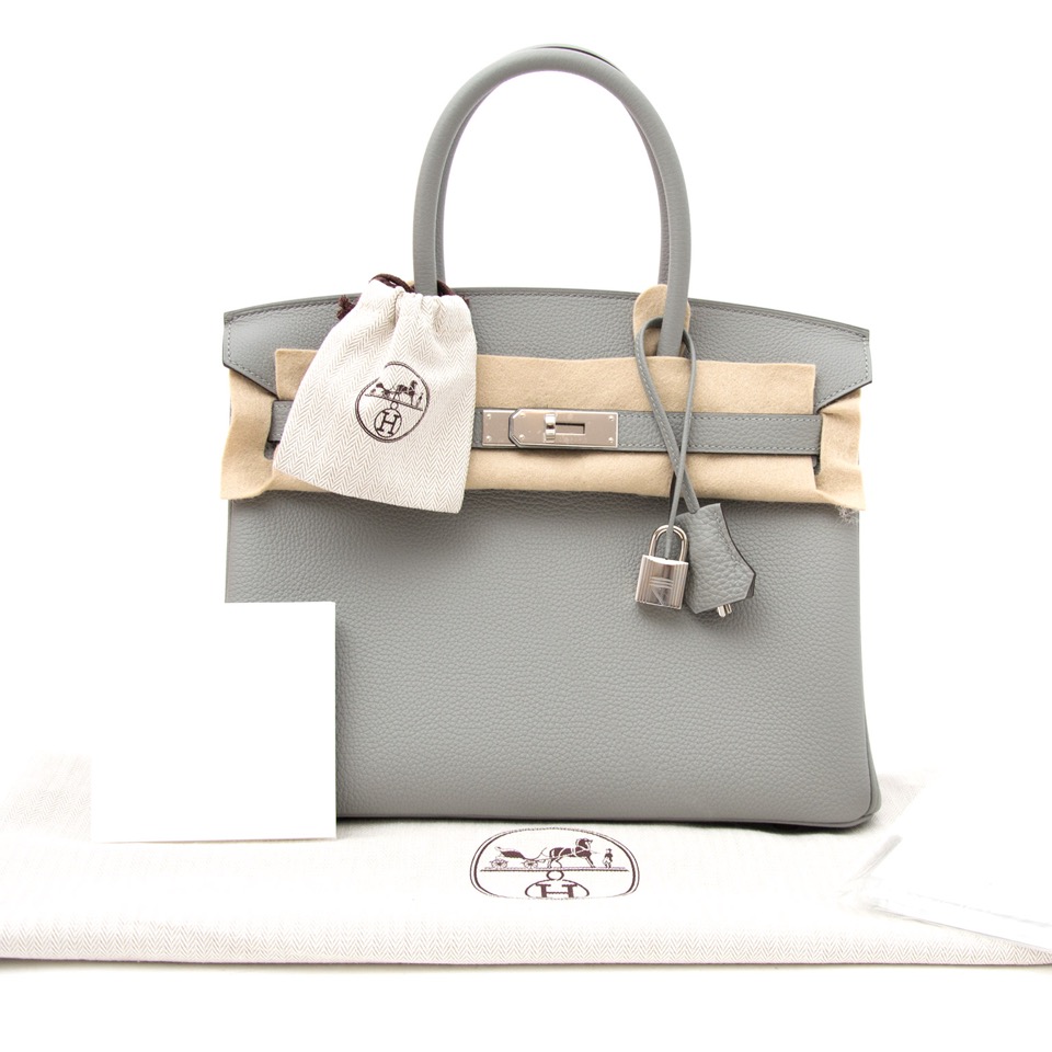 Hermès Birkin 30 Togo Gris Mouette PHW ○ Labellov ○ Buy and Sell Authentic  Luxury