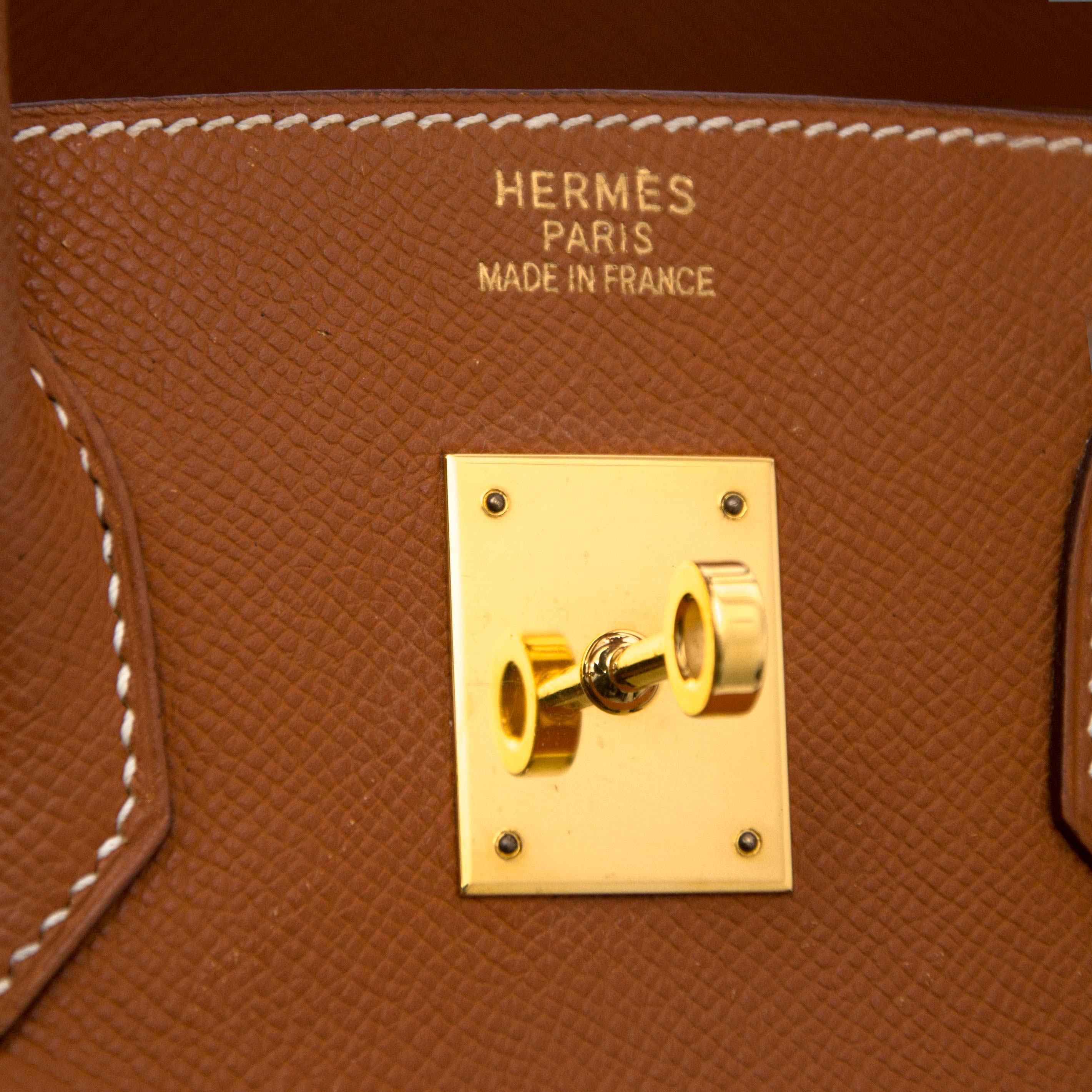 Hermès Courchevel Birkin 35 - Red Handle Bags, Handbags