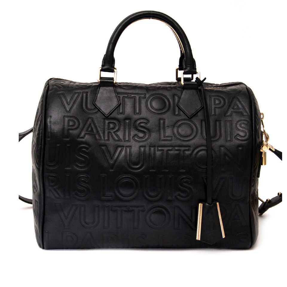Louis Vuitton Limited Edition Black Embossed Leather Speedy Cube Bag ○  Labellov ○ Buy and Sell Authentic Luxury