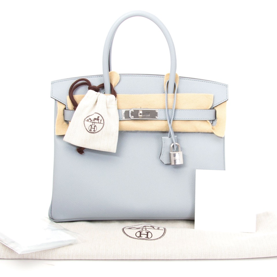 Brand New Hermes Birkin 30 Blue Glacier Veau Epsom ○ Labellov ○ Buy and  Sell Authentic Luxury