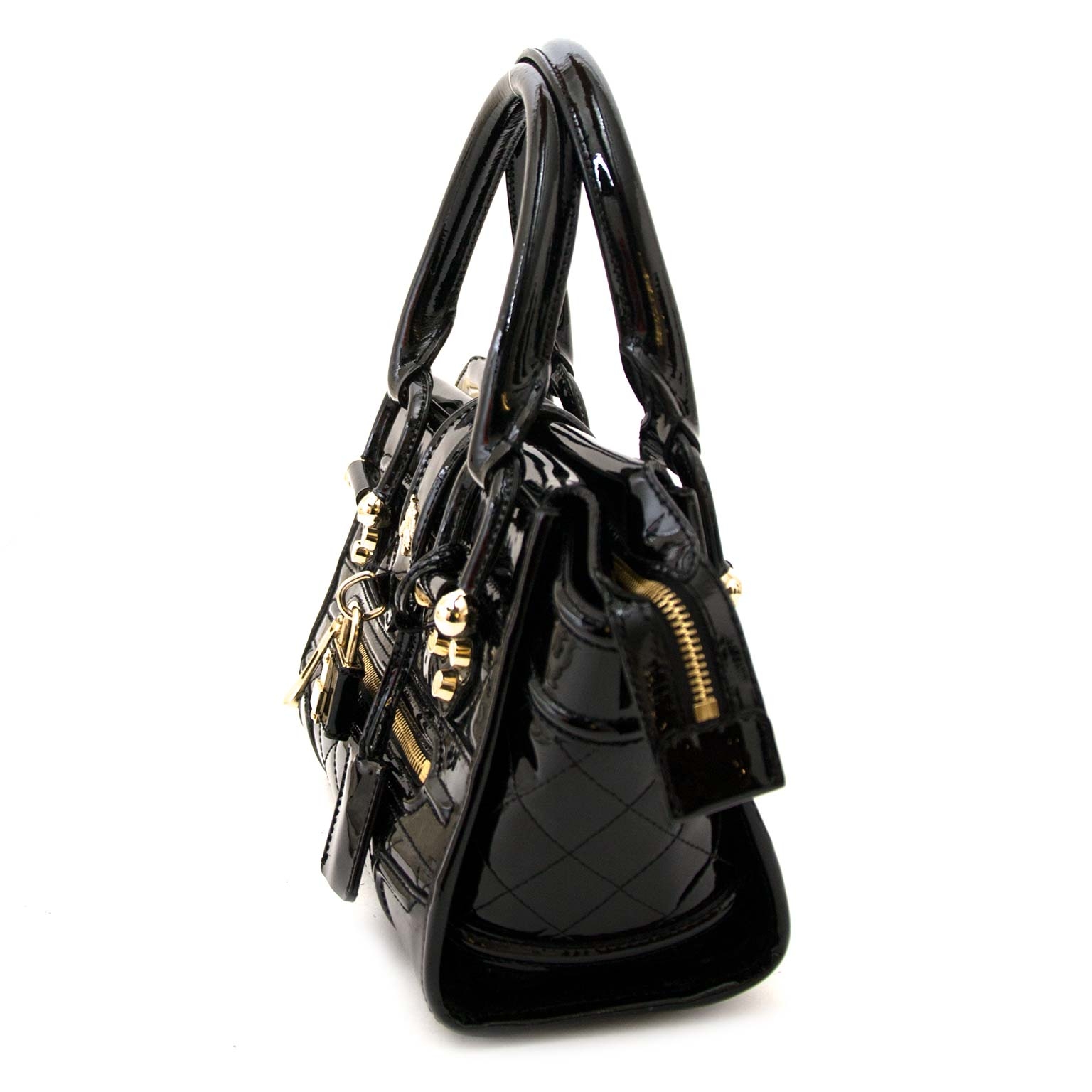 ハンドバッグ BURBERRY BLACK LEATHER HANDBAG Burberry Black Patent Leather Handbag ○ Labellov ○ Buy and