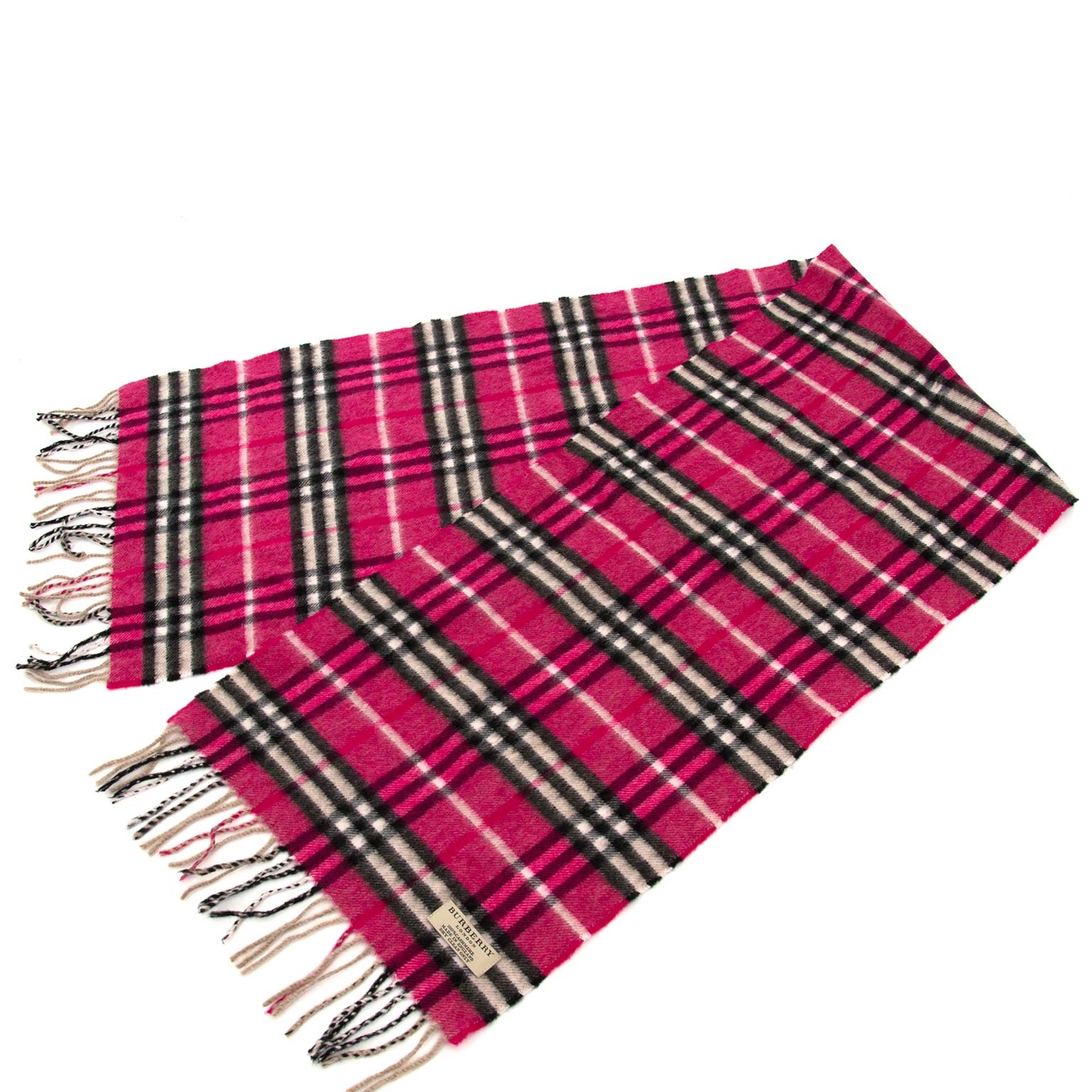 【関税＆送料込み】Burberry Reversible Scarf With Pink Acce Burberry Pink Scarf New - Etsy