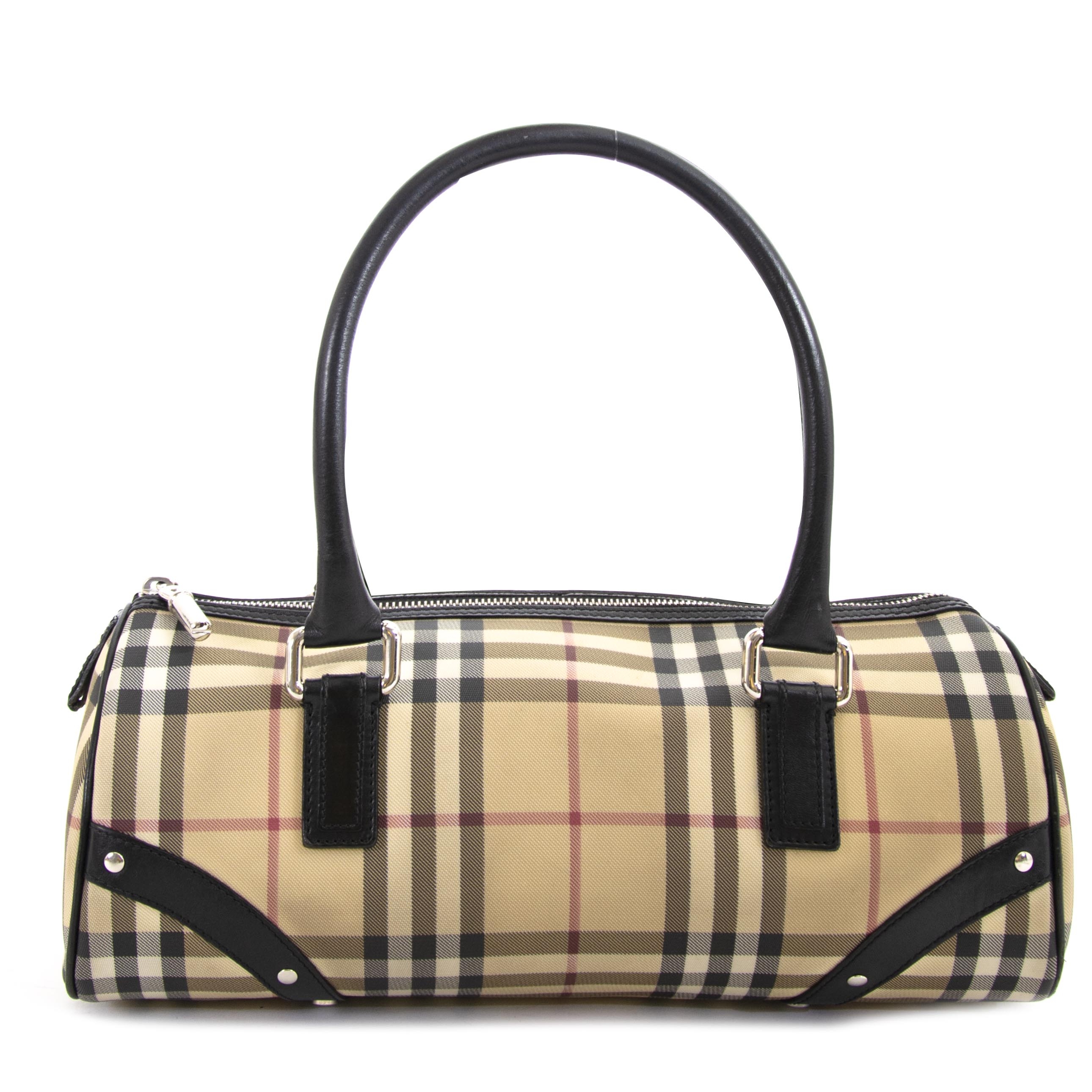 Burberry Check Cylinder Bag Labellov Buy and Sell Authentic