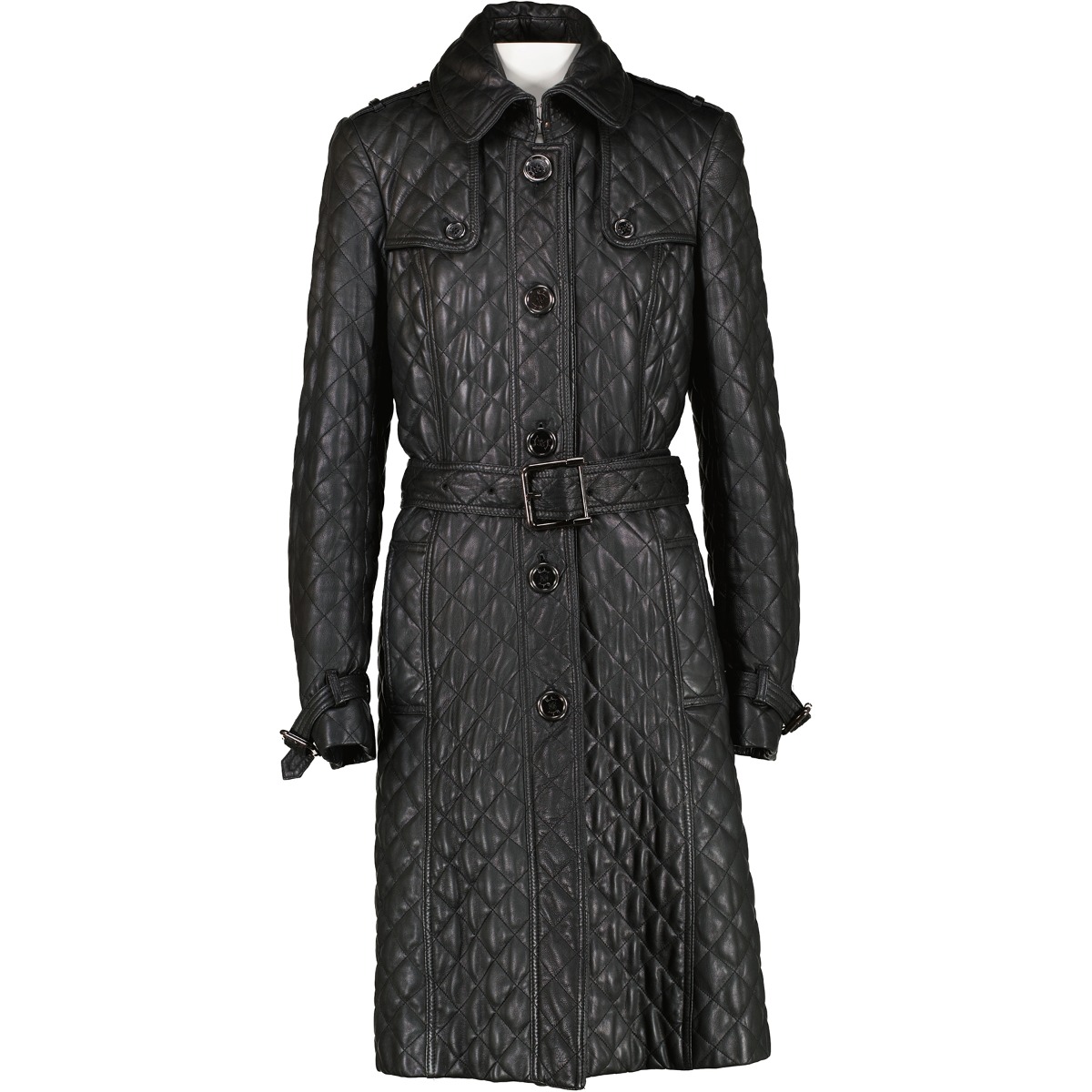 Burberry patent leather trench coat top