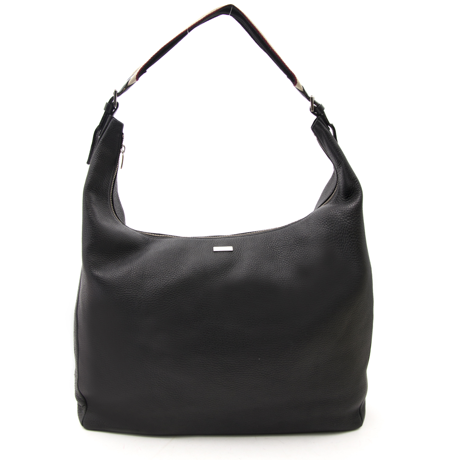 Burberry Black Leather Hobo Bag Labellov Buy and Sell