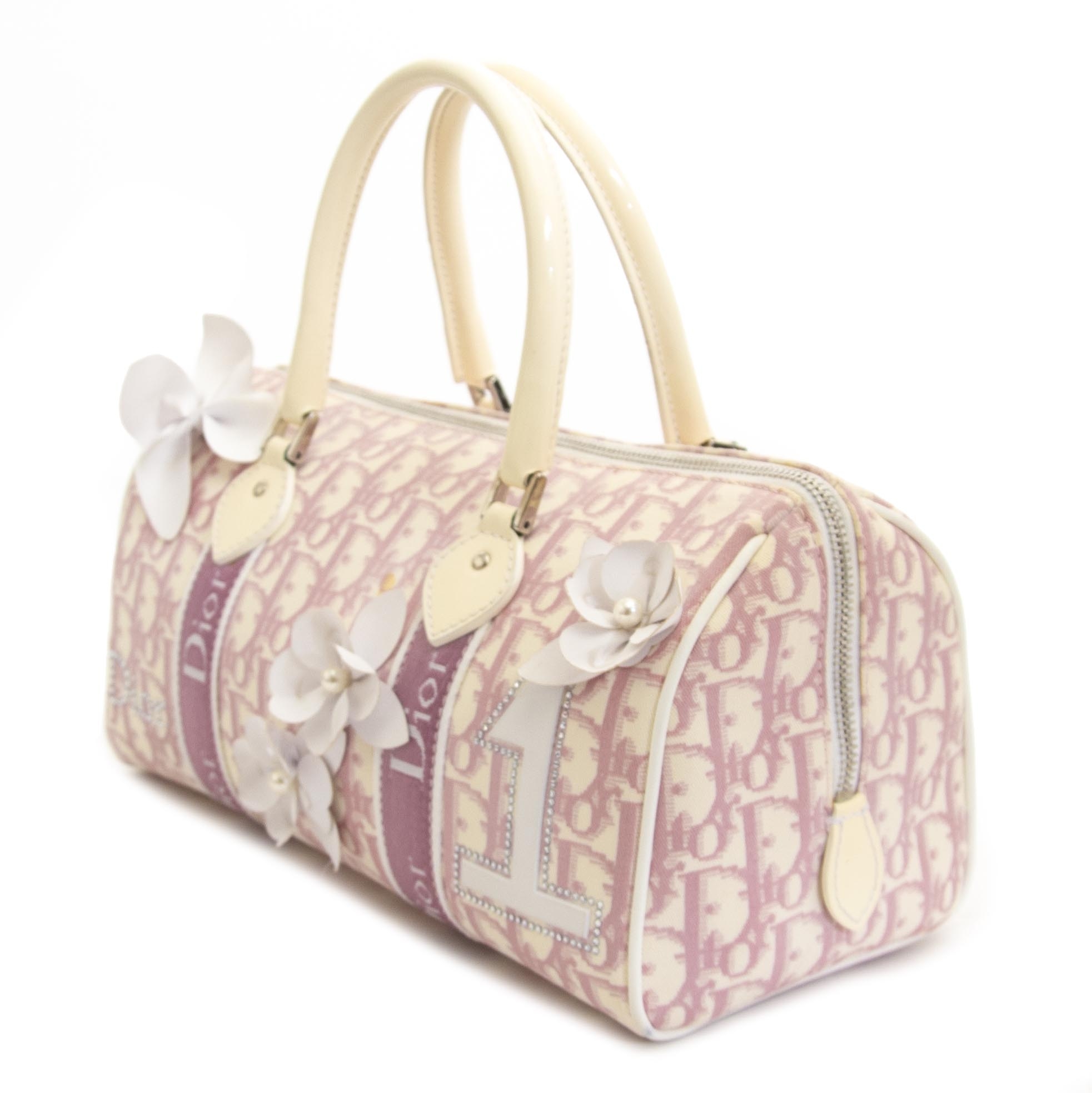 Dior Pink Monogram Flowers Boston Bag ○ Labellov ○ Buy and Sell Authentic  Luxury