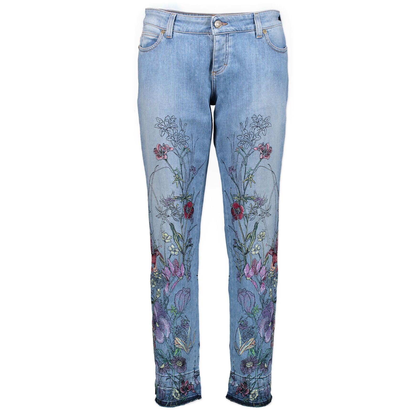 Gucci Floral Denim Jeans - Size IT42 ○ Labellov ○ Buy and