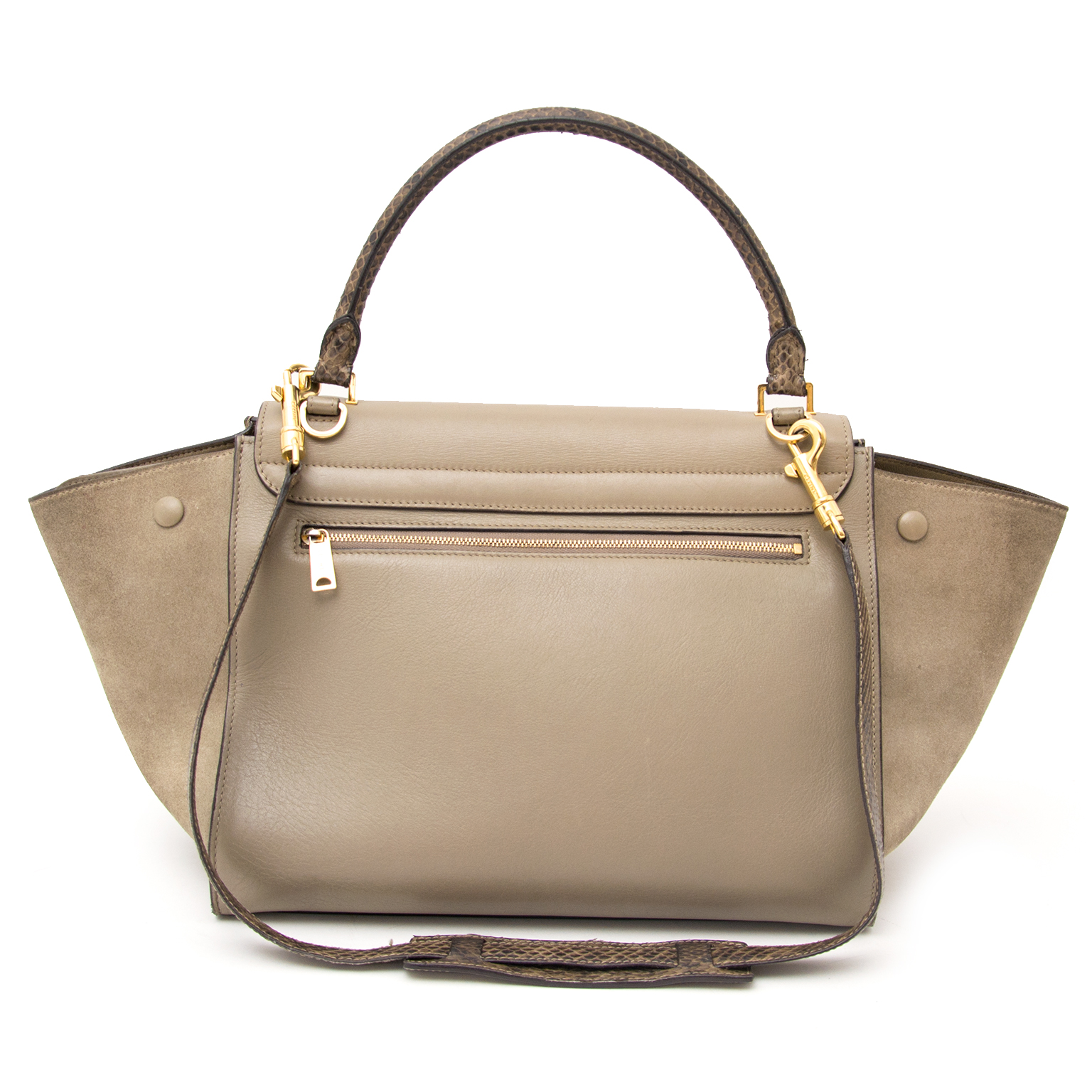 バッグ CELINE TRAPEZE SUEDE LEATHER HAND BAG RET_ECOM_06.13.