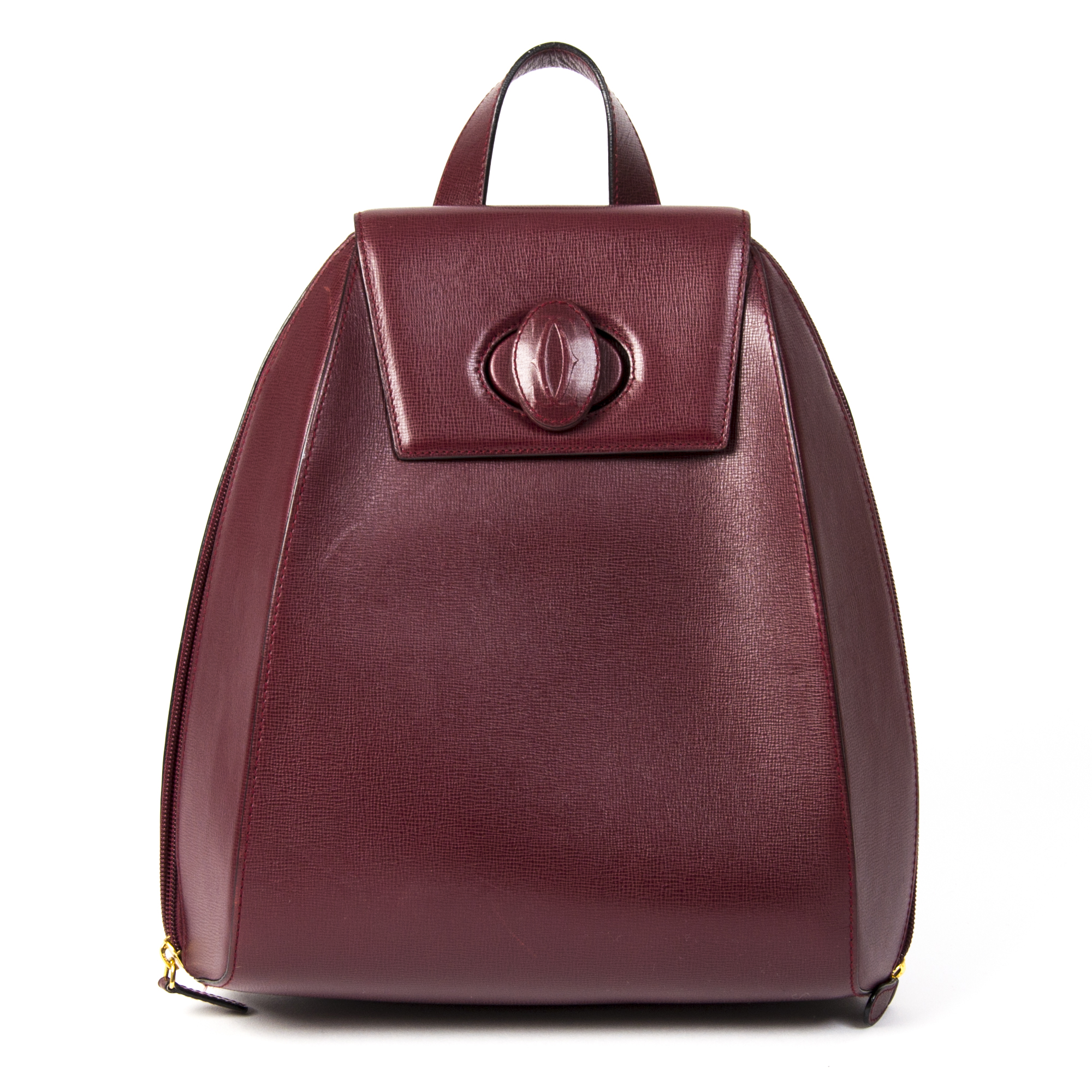 Cartier バーガンディ レザー リュック Cartier バーガンディ レザー リュック - メルカリ