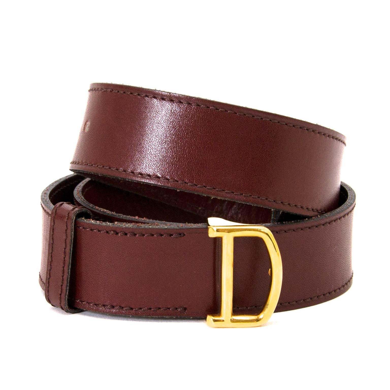 Cartier Vintage - Leather Buckle Belt - Black - Cartier Belt