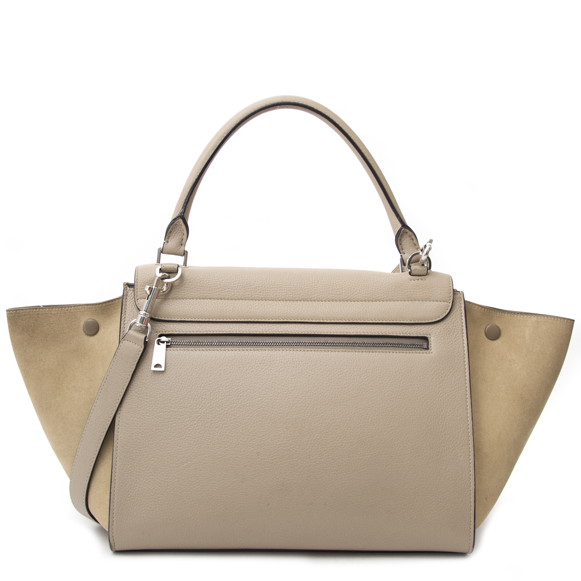 Celine Two-tone Beige Trapeze Bag ○ Labellov ○ Buy and