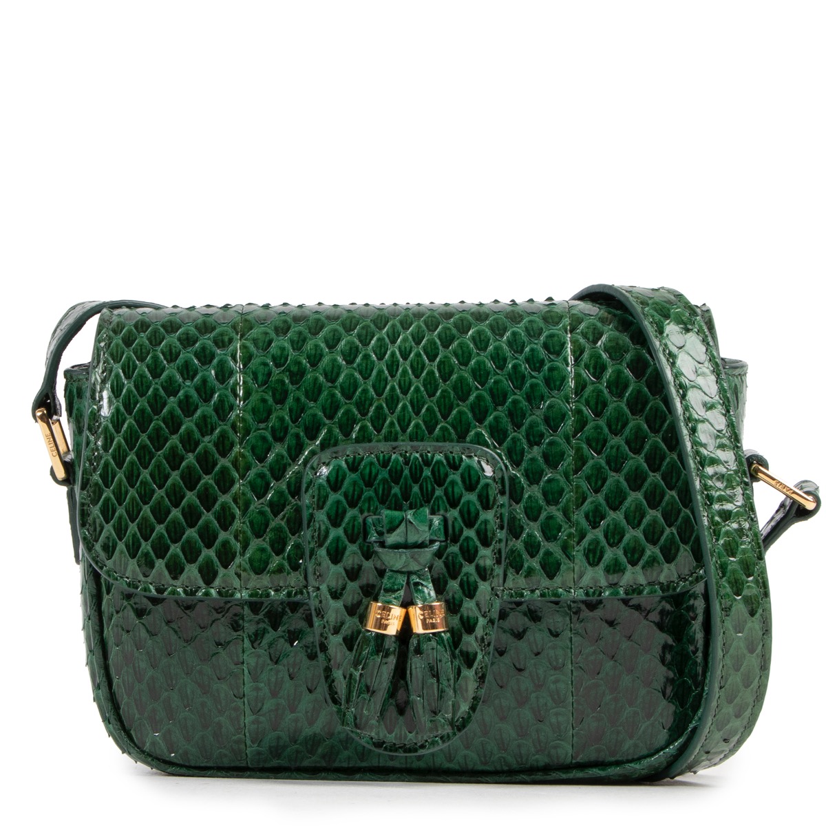 Celine Malachite Python Mini Tassel Bag ○ Labellov ○ Buy