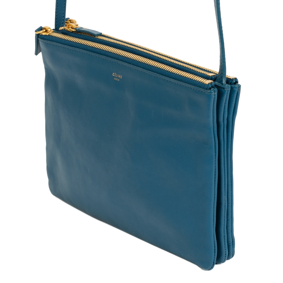 Celine // Blue Trio Crossbody Bag – VSP Consignment