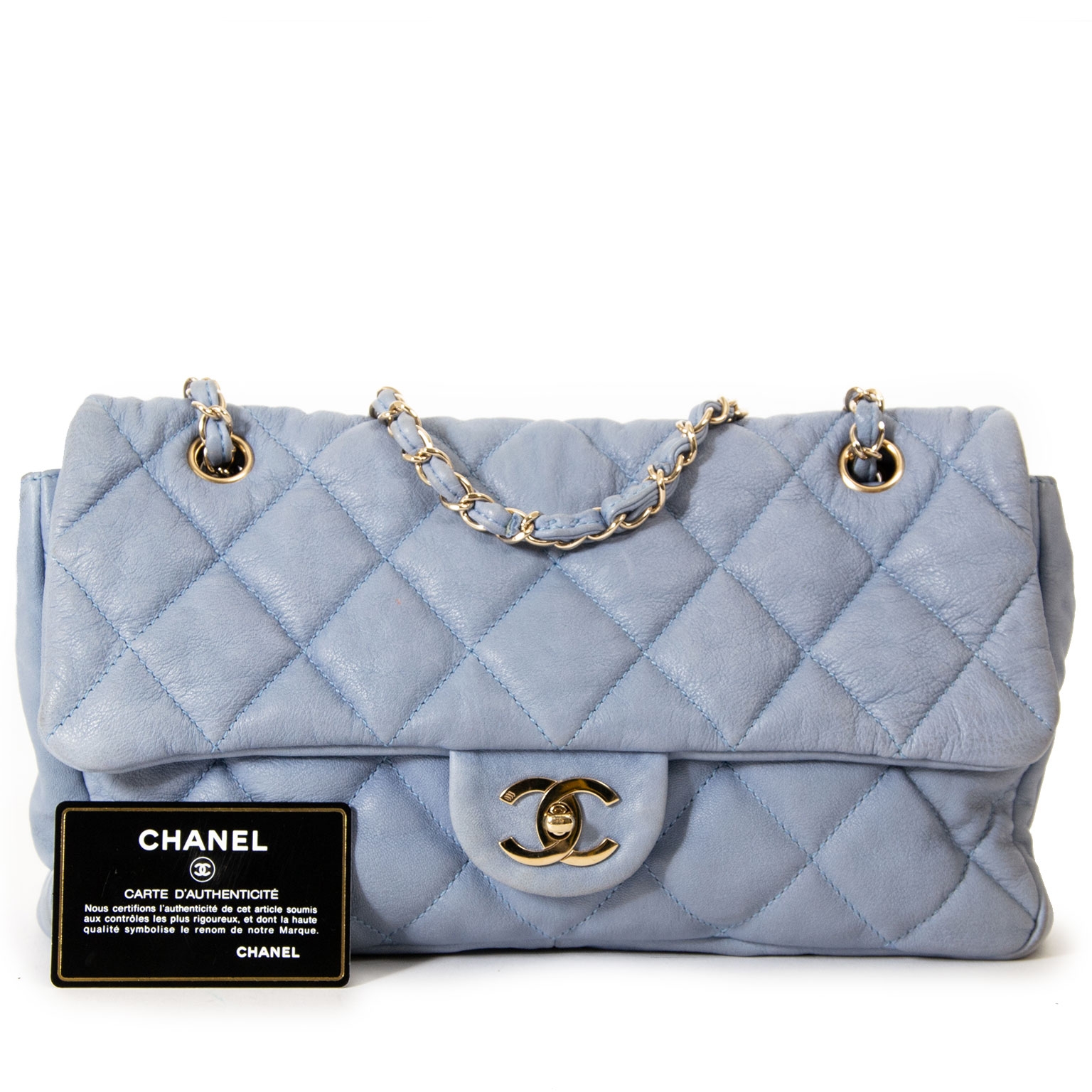 Chanel Baby Blue Single Flap Bag ○ Labellov ○ Buy And Sell Authentic Luxury