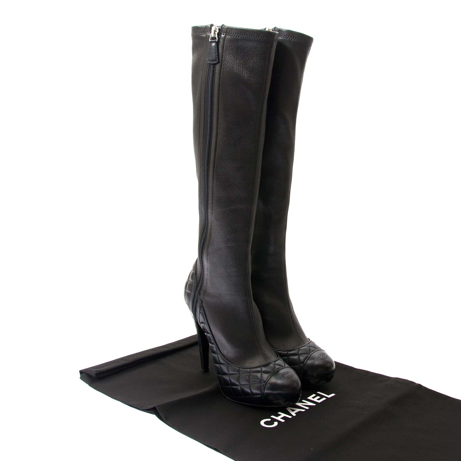 Chanel Black Leather Boots - size 41 ○ Labellov ○ Buy and Sell
