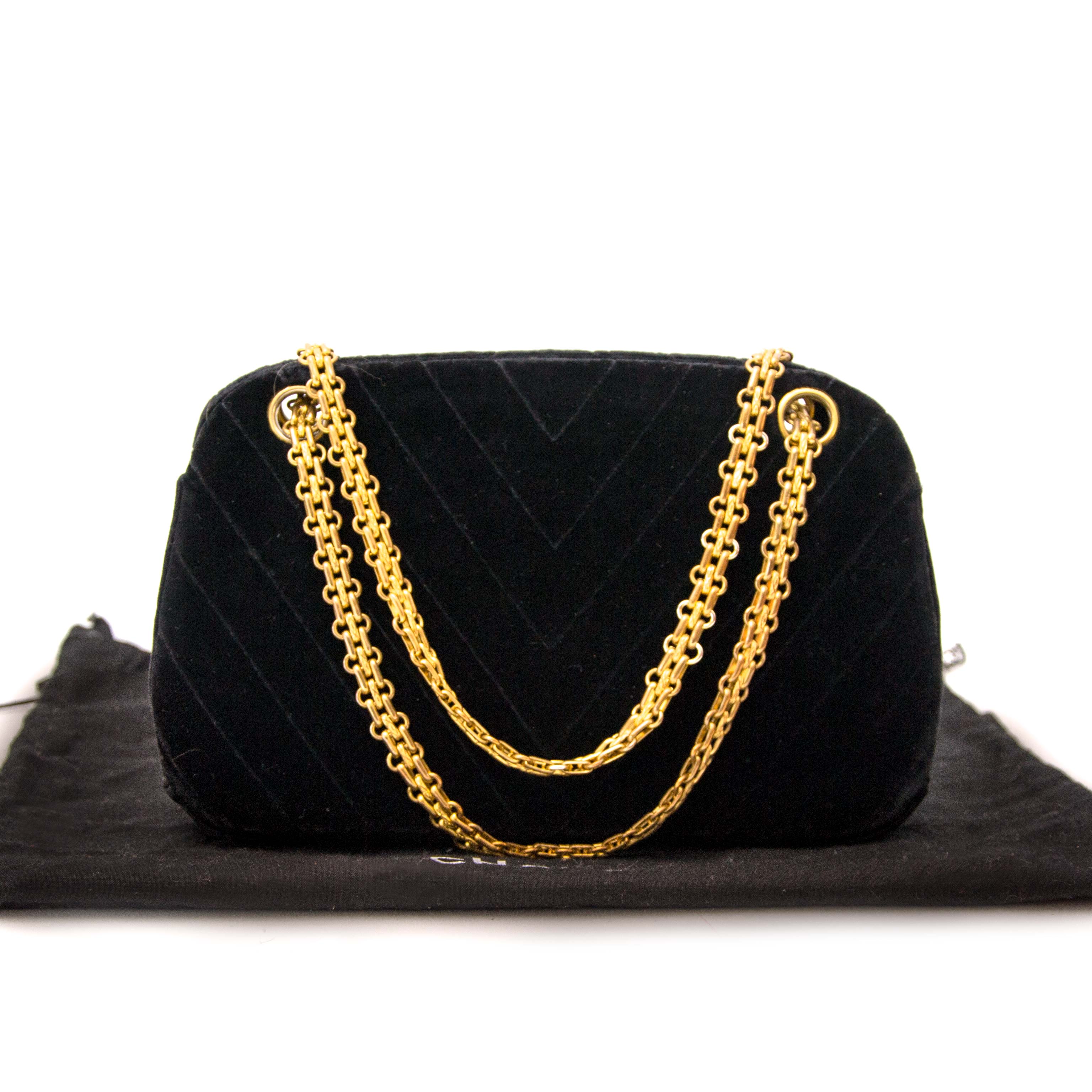 Rare Chanel Vintage 60s Mademoiselle Quilted Velvet Bag