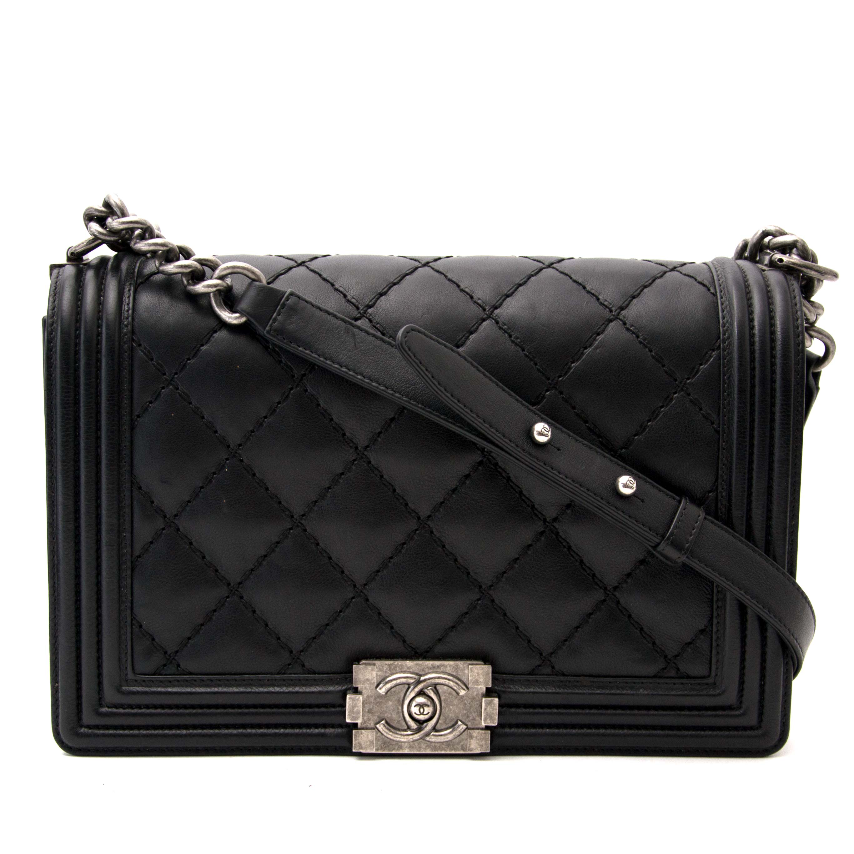 【ヴィンテージ】Rank:S☆Chanel Black Boy Medium GHW バック BUYMA VINTAGE 中古 【ヴィンテージ】Rank:S☆Chanel Black Boy