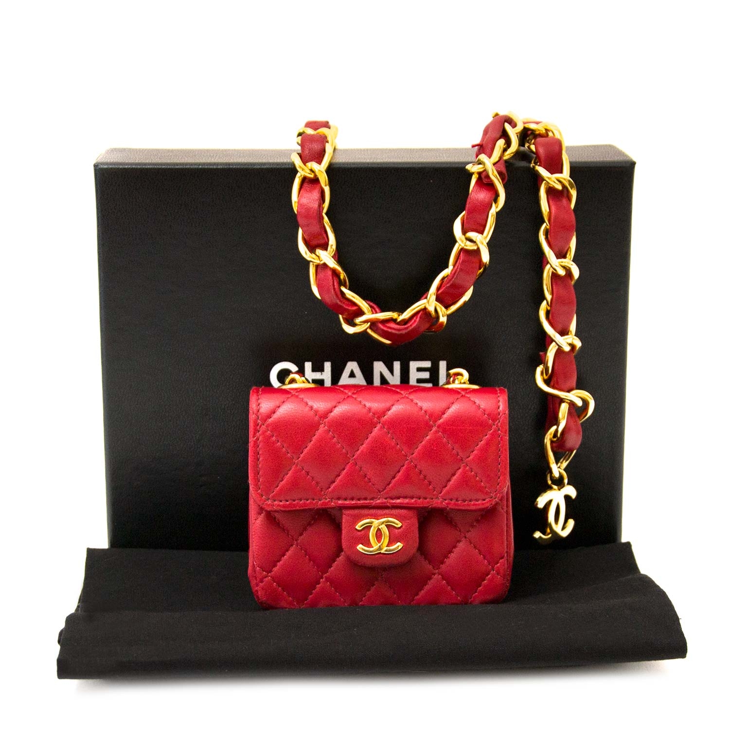 Chanel 2.55 Reissue Vintage Lambskin Chain Belt With Micro Mini Flap Bag ○  Labellov ○ Buy and Sell Authentic Luxury