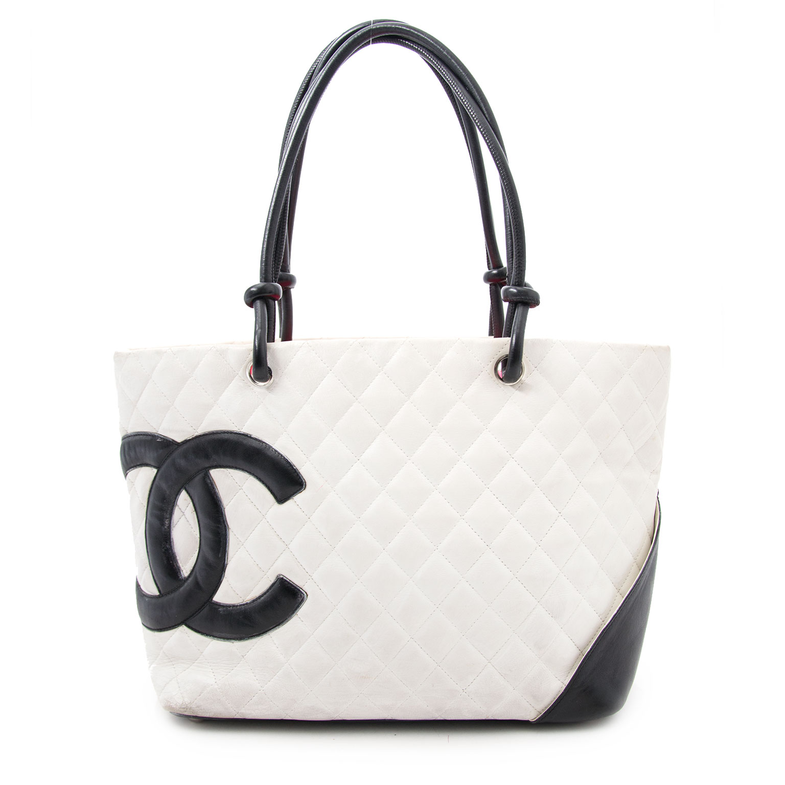 Chanel White Leather Essential Rue Cambon Shopping Tote Small Q6BDII3PWH000