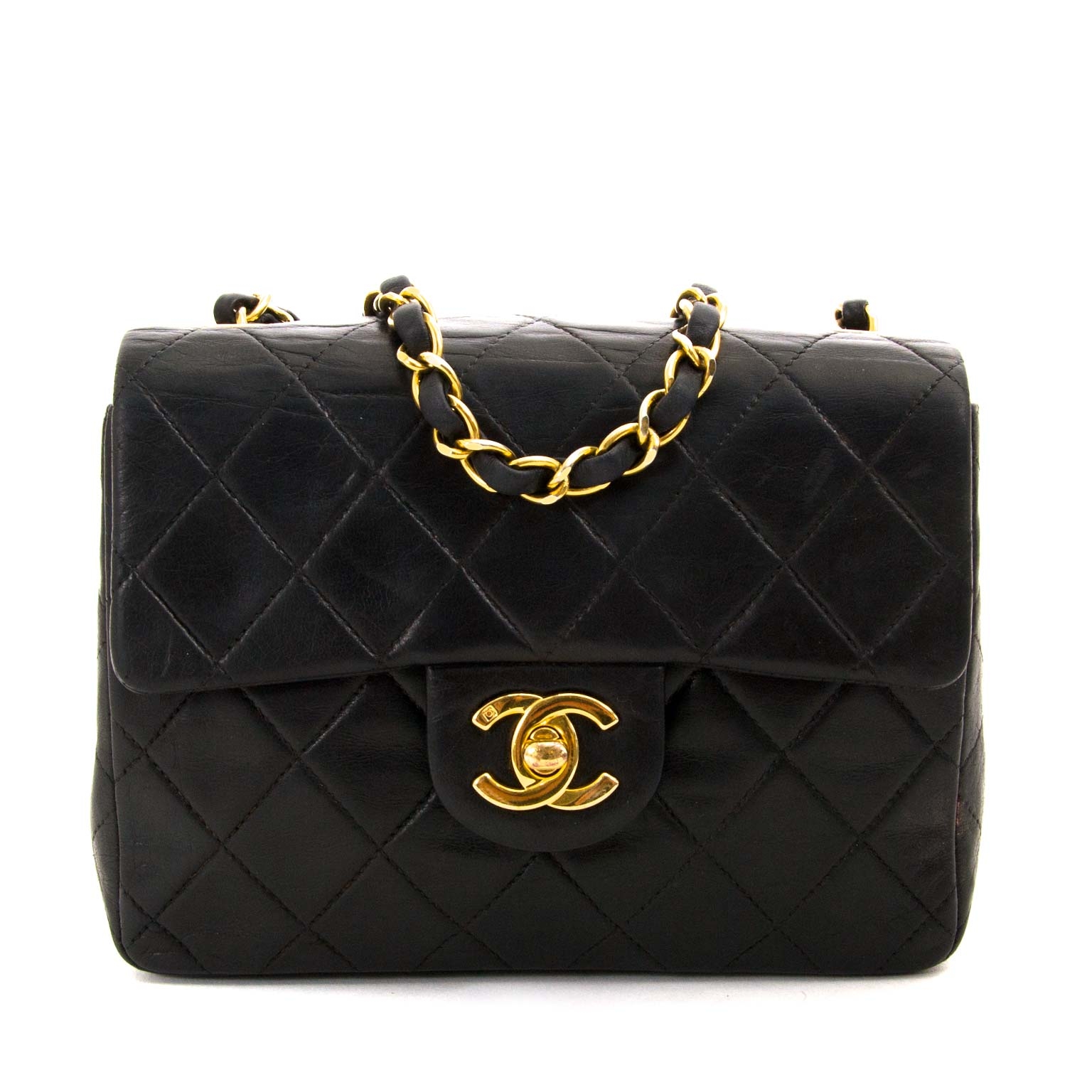 Chanel Black Mini Square Classic Flap Bag GHW ○ Labellov ○ Buy