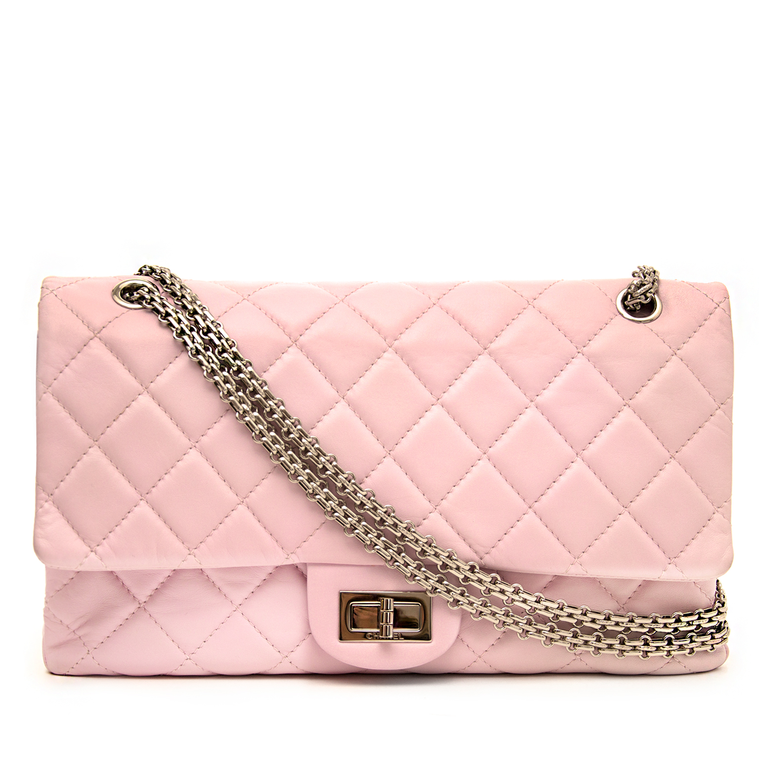 Chanel 2.55 Reissue 227 Double Flap Bag in Rose Clair ○ Labellov ○ Buy and  Sell Authentic Luxury