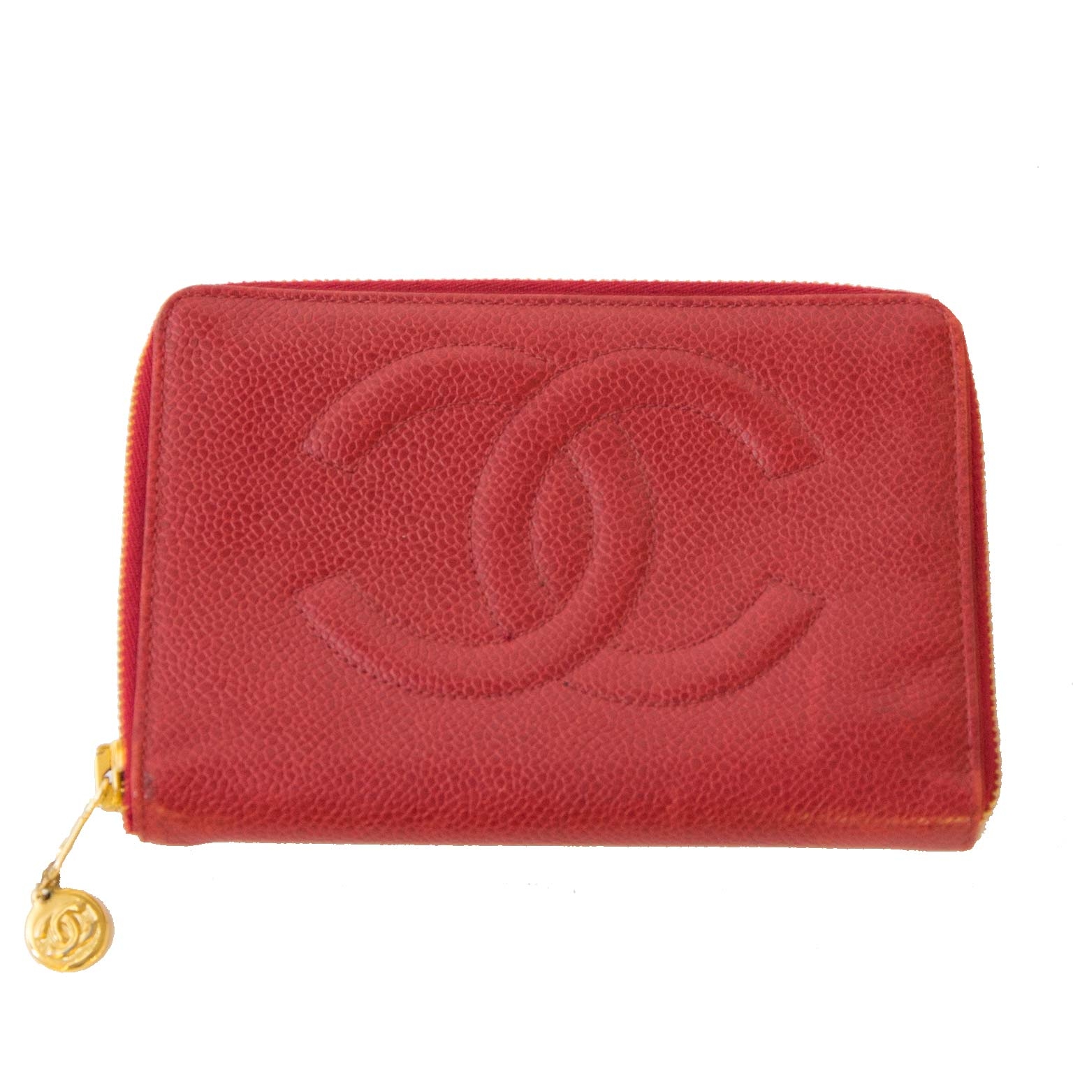 Chanel - Classic Zip Coin Purse - Beige Caviar - CGHW - Mint