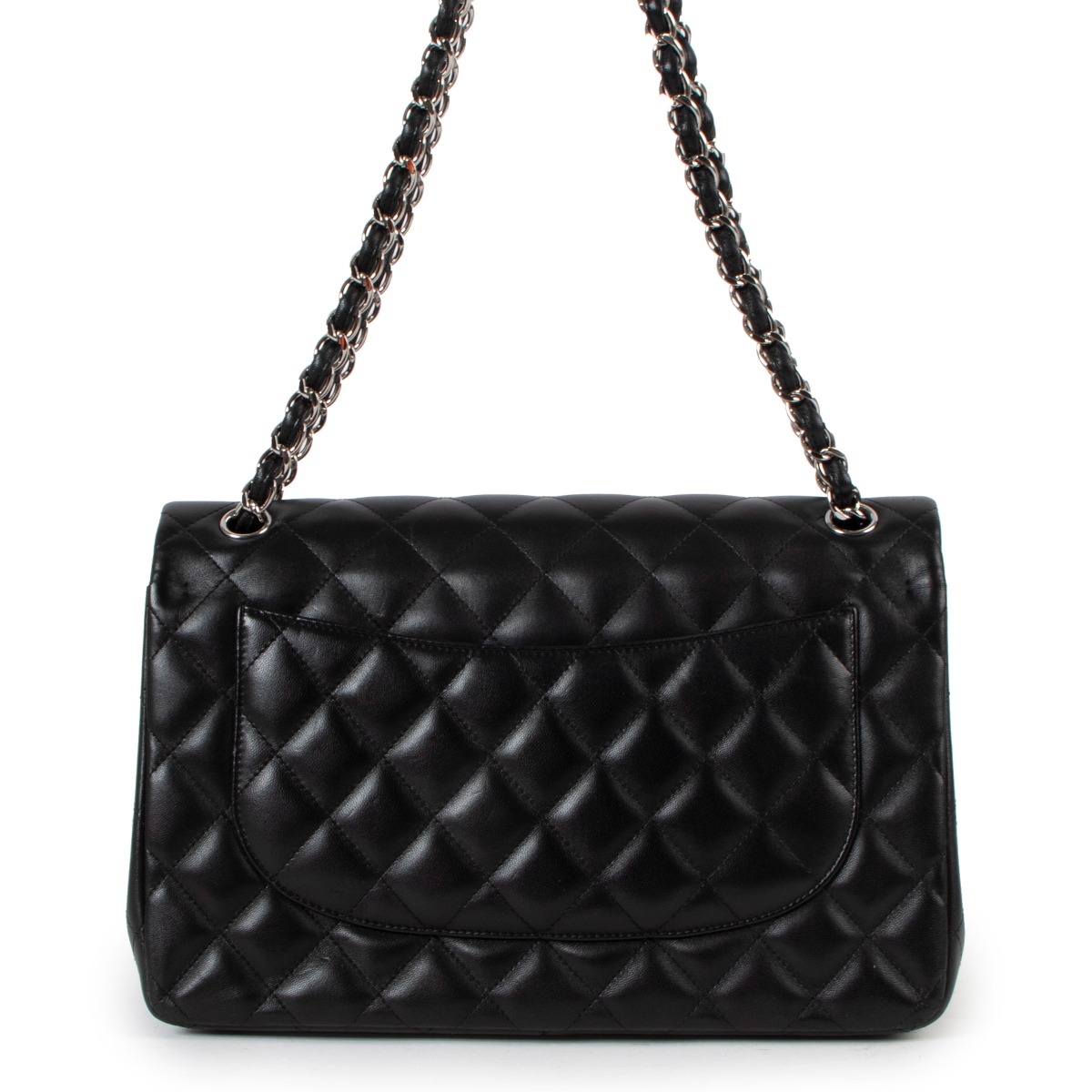 【ヴィンテージ】Rank:S☆Chanel Black Classic Flap Small Bag Chanel Vintage Black Lambskin Small Classic Flap Bag