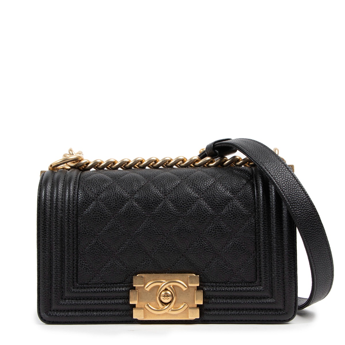 ショルダーバッグ・ポシェット × ヴィンテージ(中古) Chanel Caviar Boy Bag Mini ヴィンテージ・中古】シャネル CHANEL ショルダーバッグ