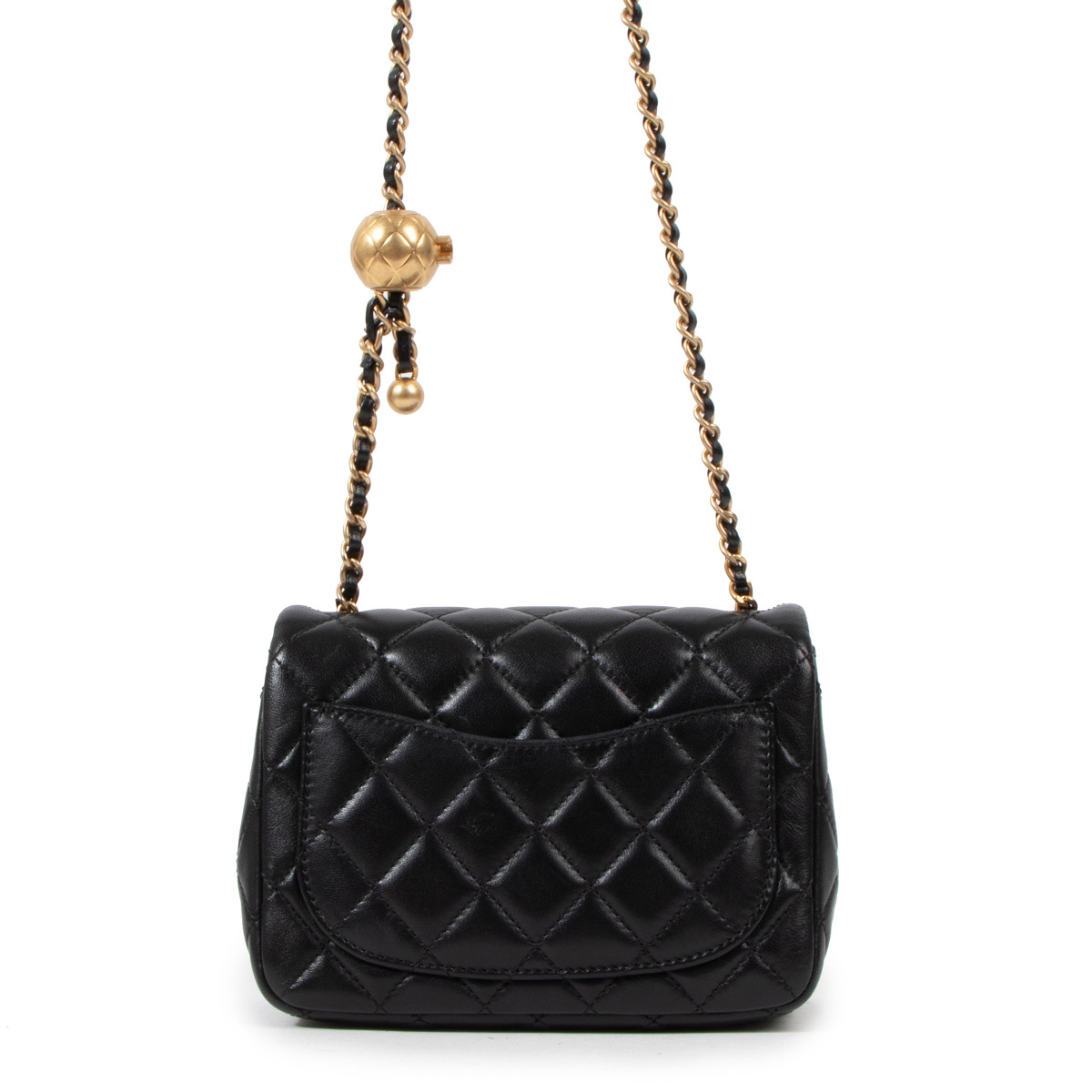 Chanel Black Mini Square Pearl Crush Flap Bag ○ Labellov ○ Buy