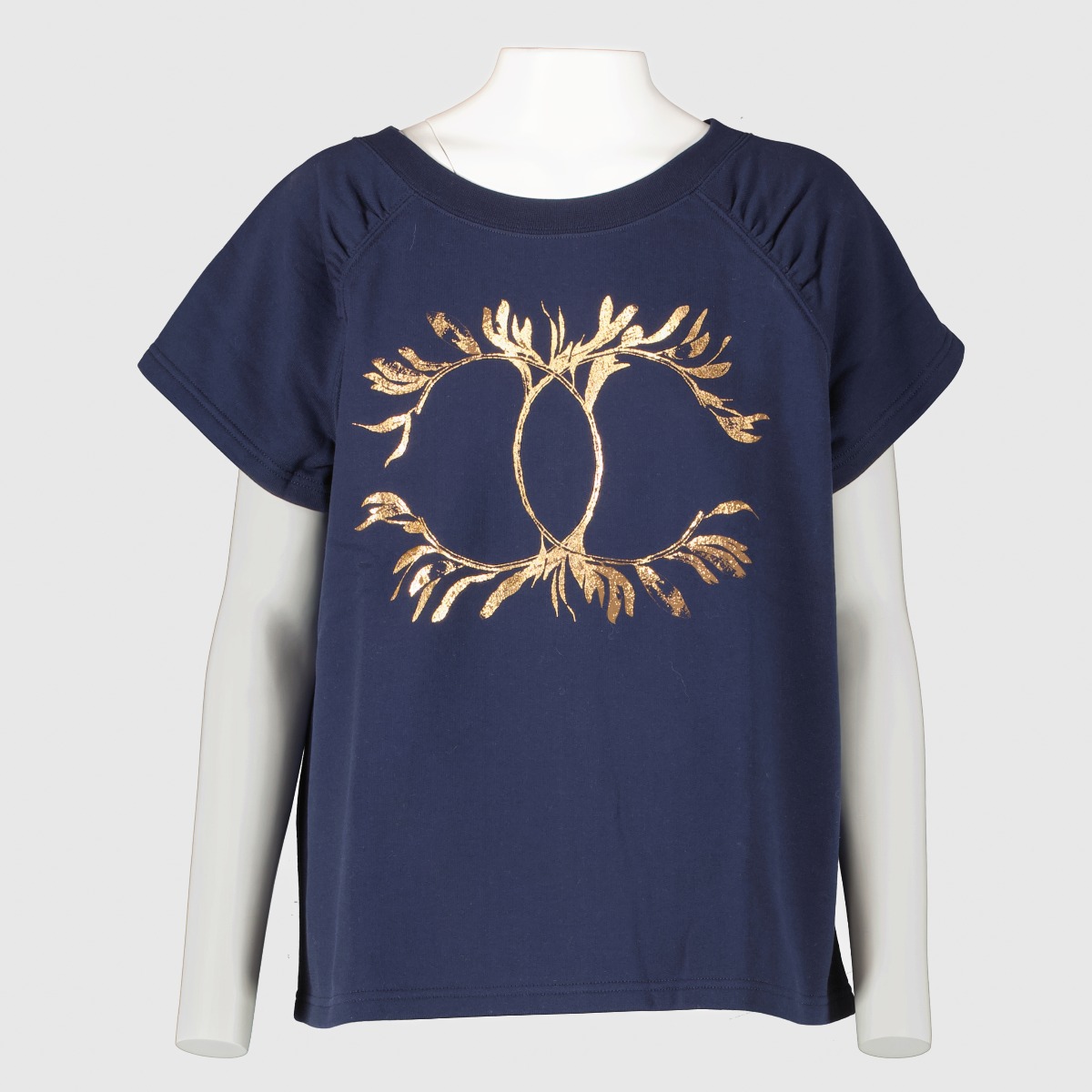 Chanel 18C Navy Cotton T-Shirt - Size M ○ Labellov ○ Buy and