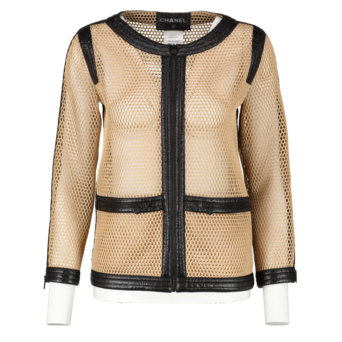 お歳暮 人気 オシャレ Chanel Mesh Buy ○ Labellov ○ 38 Size - Jacket Front Zip ジャケット・アウター