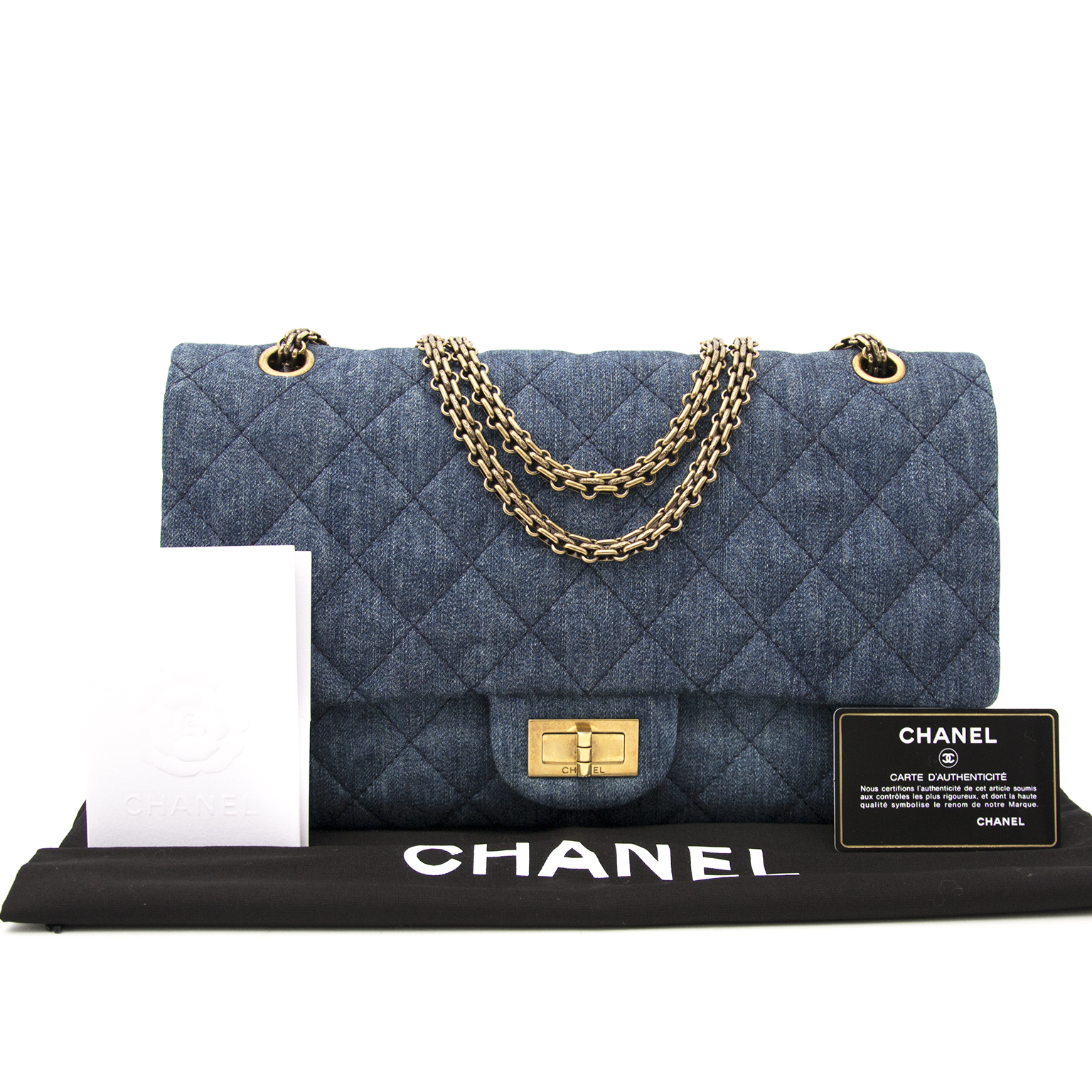 Chanel Distressed Quilted Denim 2.55 Reissue Classic Flap Bag Labellov Buy  and Sell Authentic Luxury
