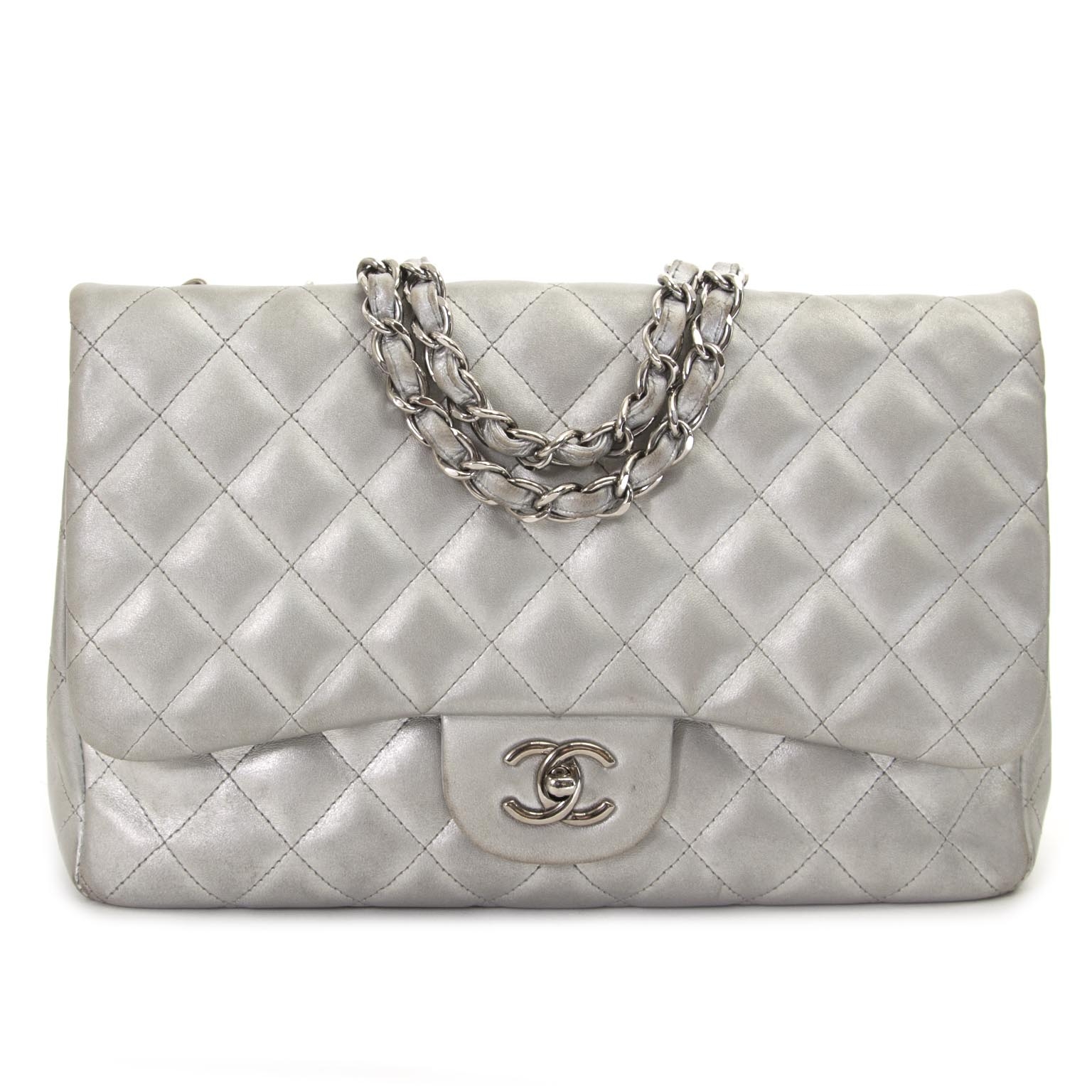 Chanel cheap jumbo silver