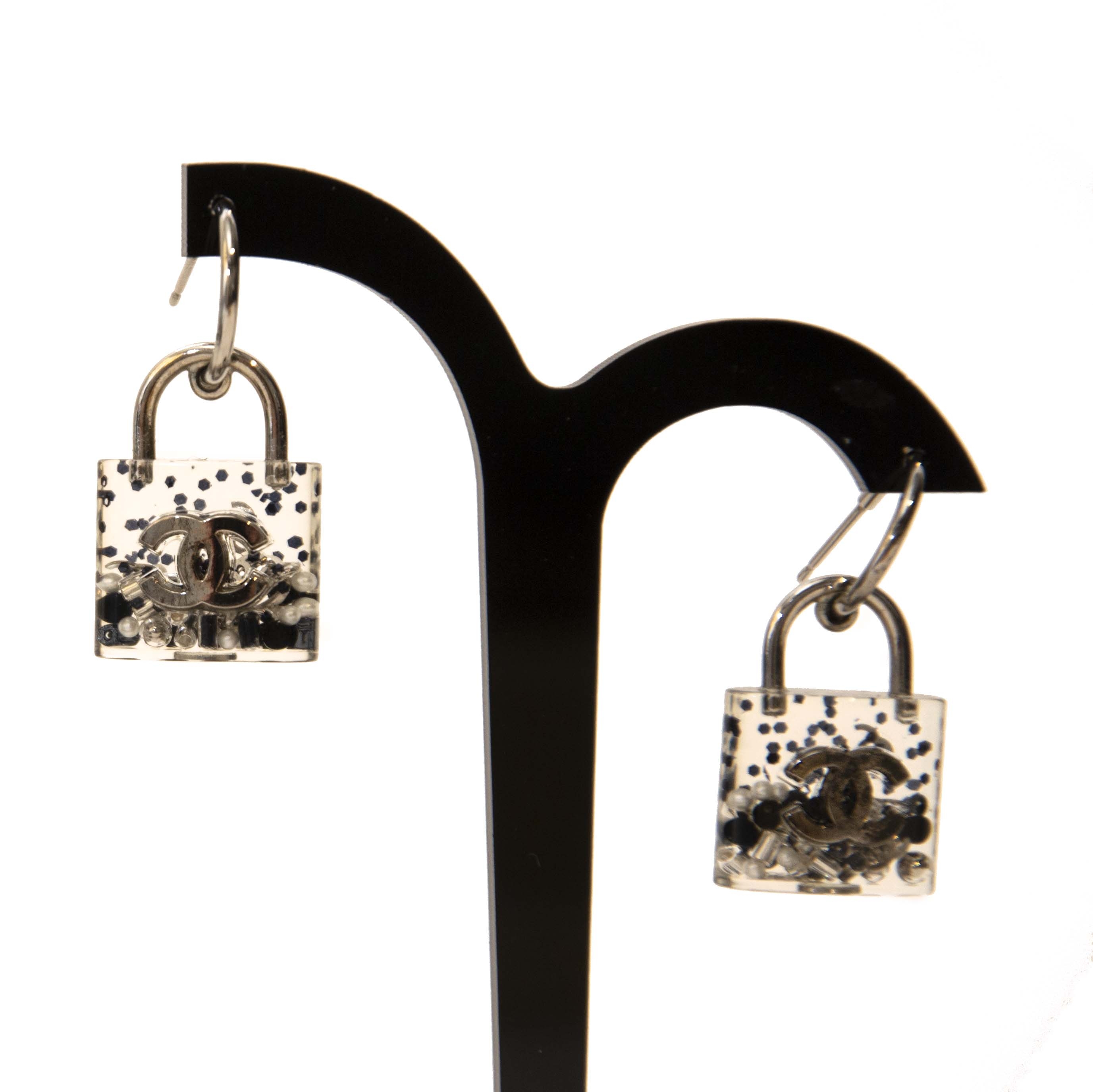 Chanel Lock Earrings