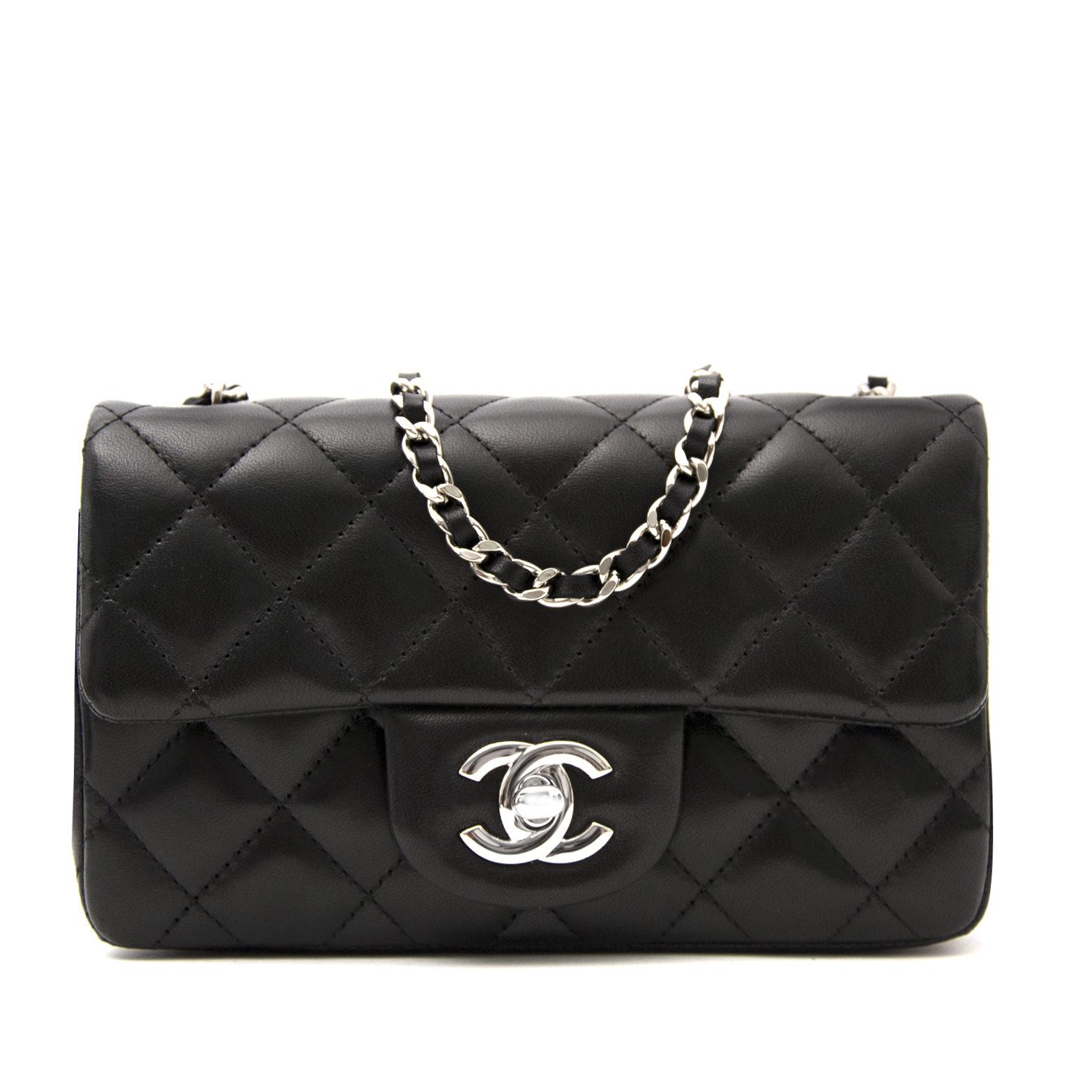 Chanel Black Mini Square Classic Flap Bag GHW ○ Labellov ○ Buy and Sell  Authentic Luxury
