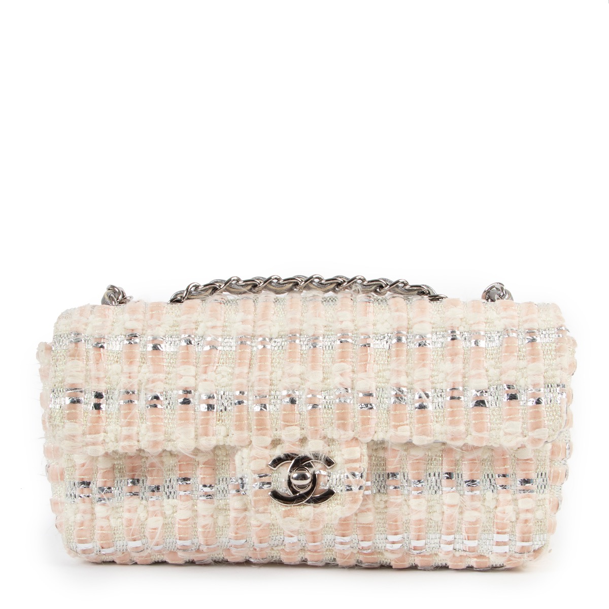 Chanel Vintage - Tweed Chain Envelope Bag - White - Fabric and Tweed  Handbag - Luxury High Quality - Avvenice